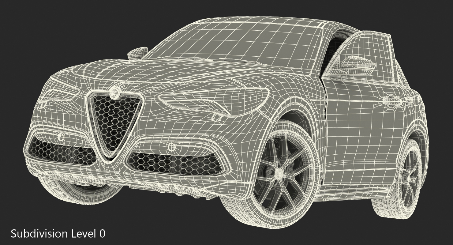 3D model Alfa Romeo Stelvio 2017 Rigged