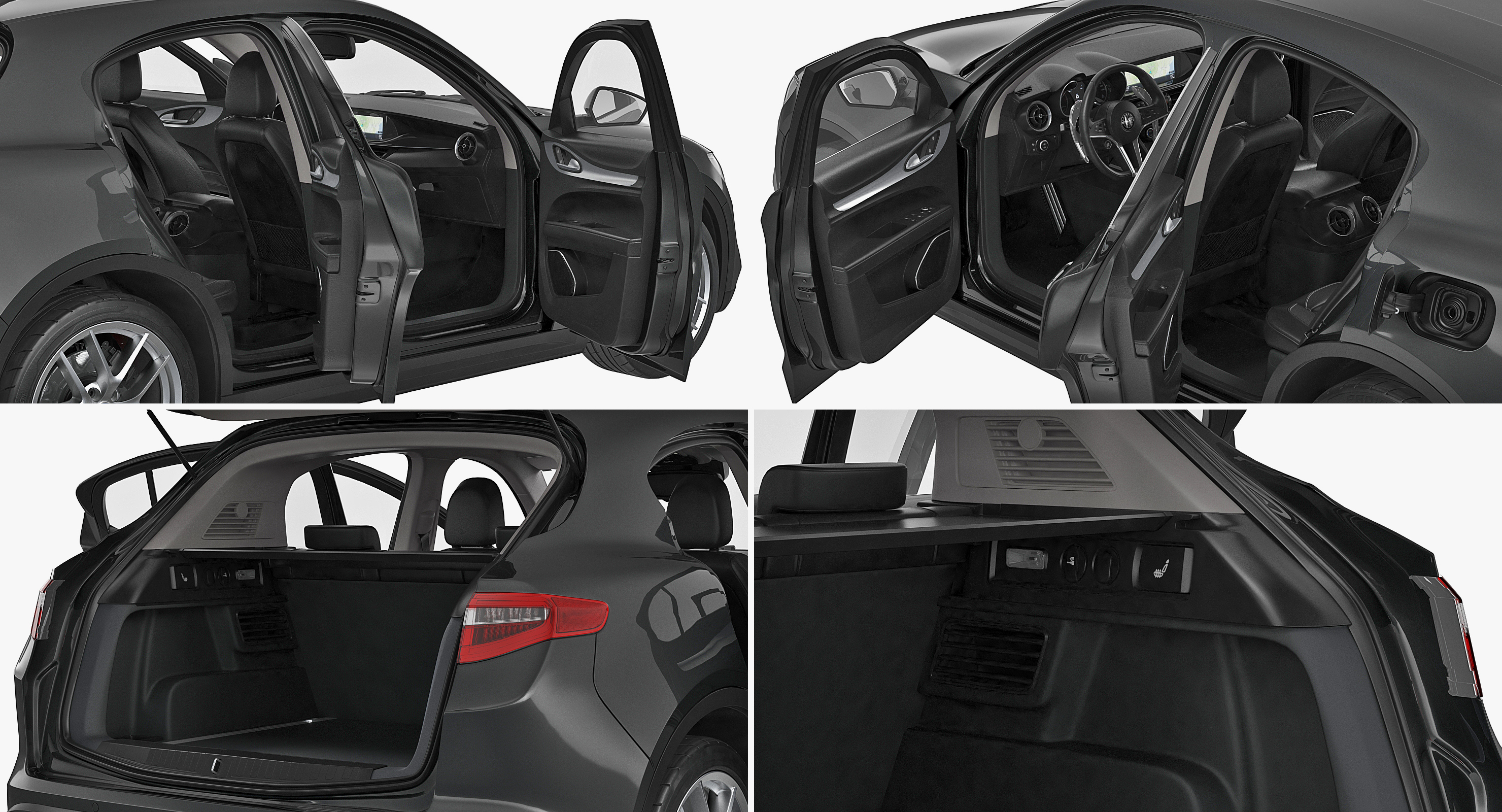 3D model Alfa Romeo Stelvio 2017 Rigged