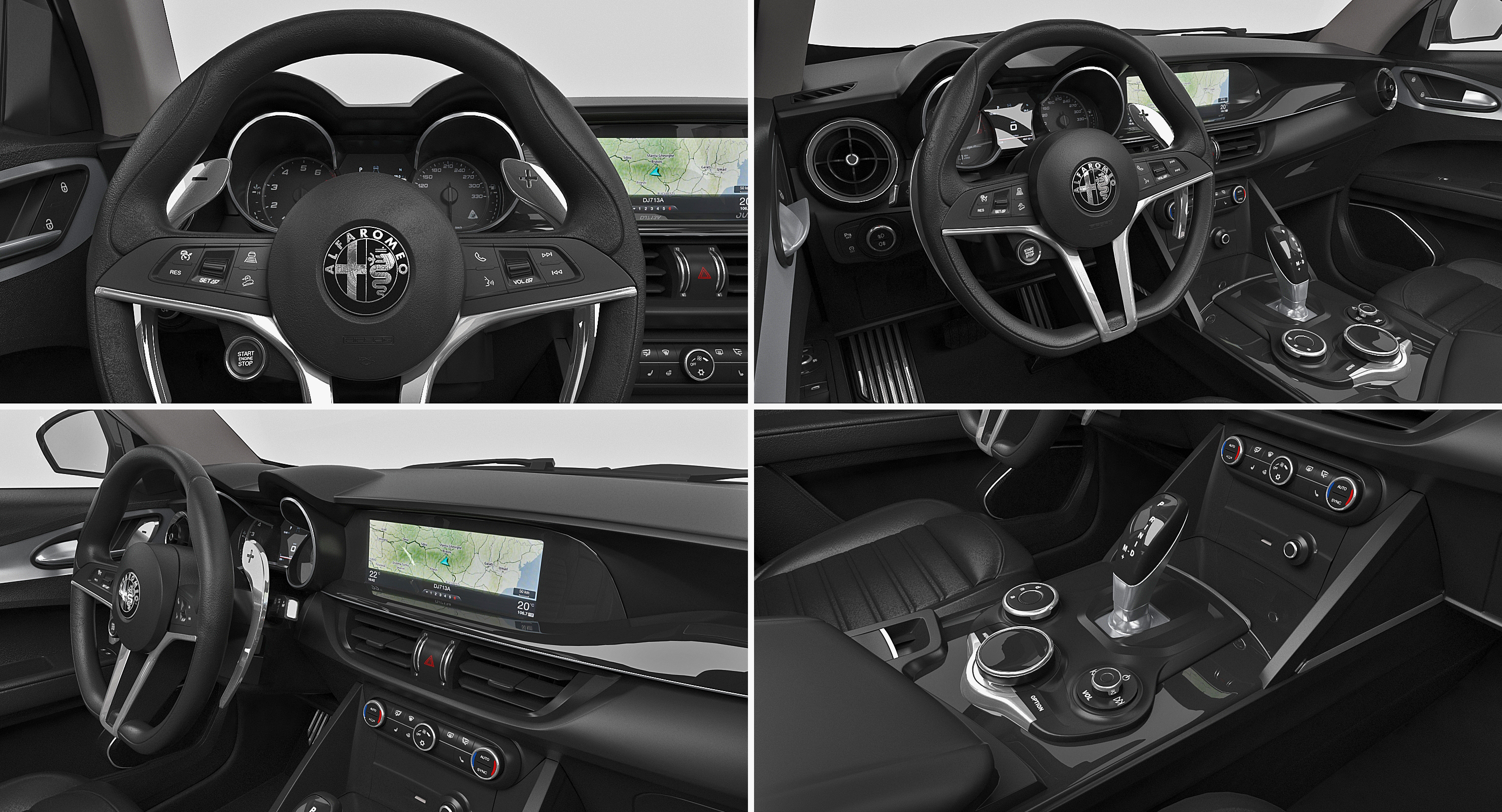 3D model Alfa Romeo Stelvio 2017 Rigged