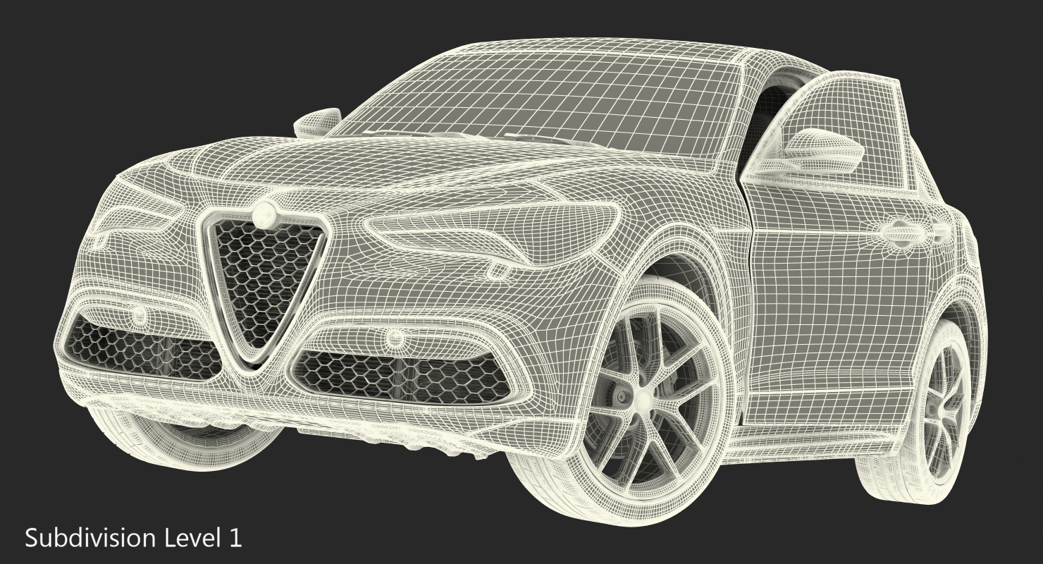 3D model Alfa Romeo Stelvio 2017 Rigged