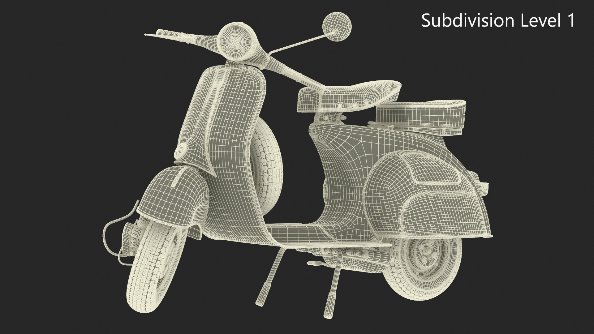 Classic Scooter Vespa 125 Blue Rigged 3D