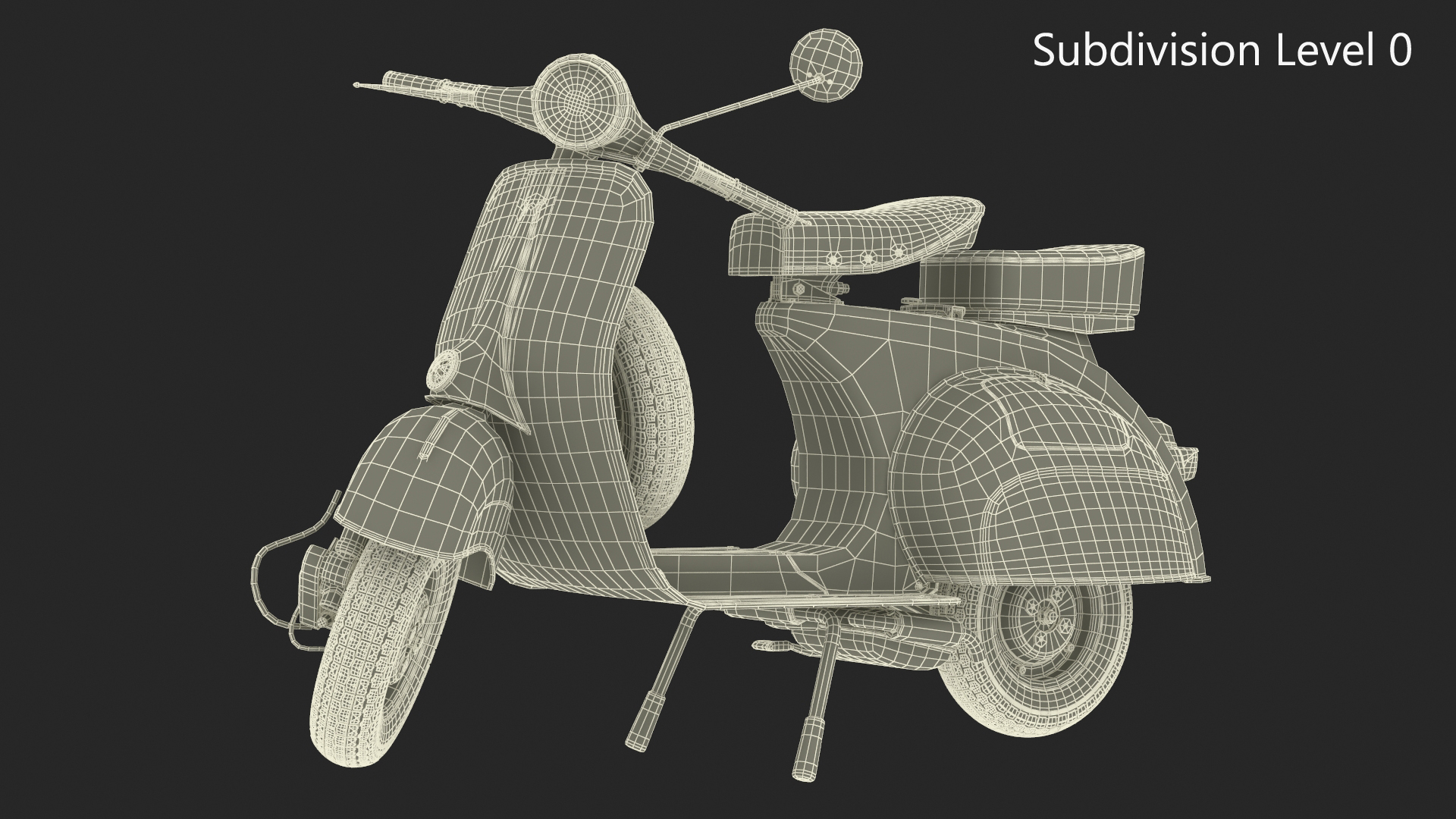 Classic Scooter Vespa 125 Blue Rigged 3D