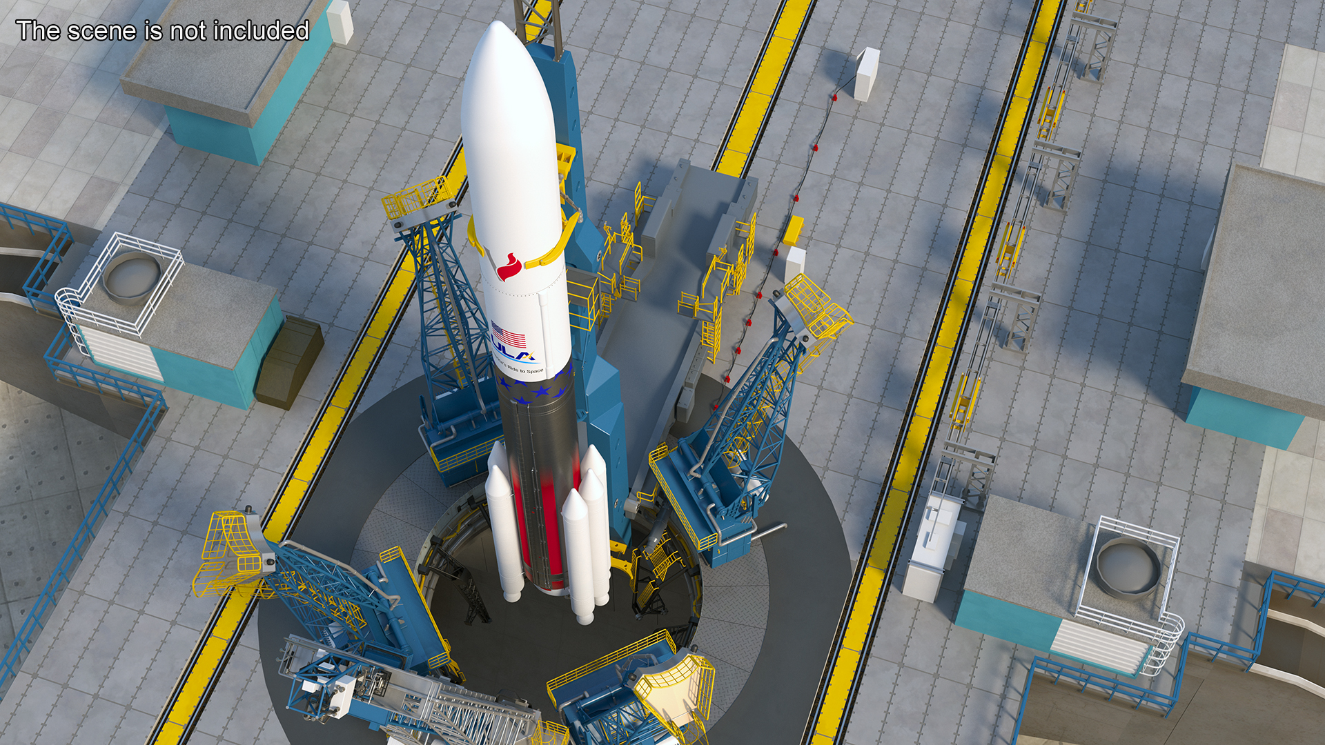Single Core Vulcan Centaur with Six Solid Rocket Boosters 3D