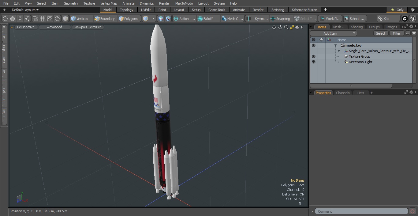 Single Core Vulcan Centaur with Six Solid Rocket Boosters 3D