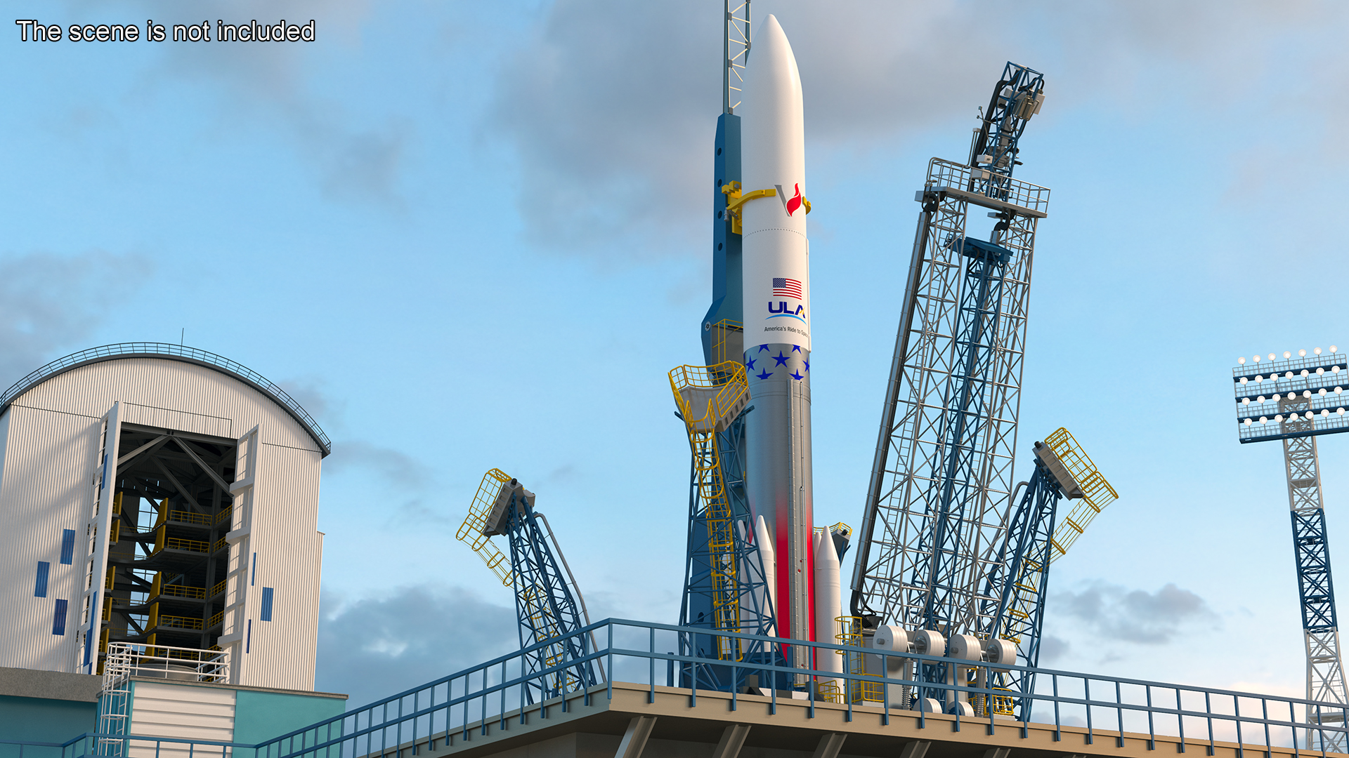 Single Core Vulcan Centaur with Six Solid Rocket Boosters 3D