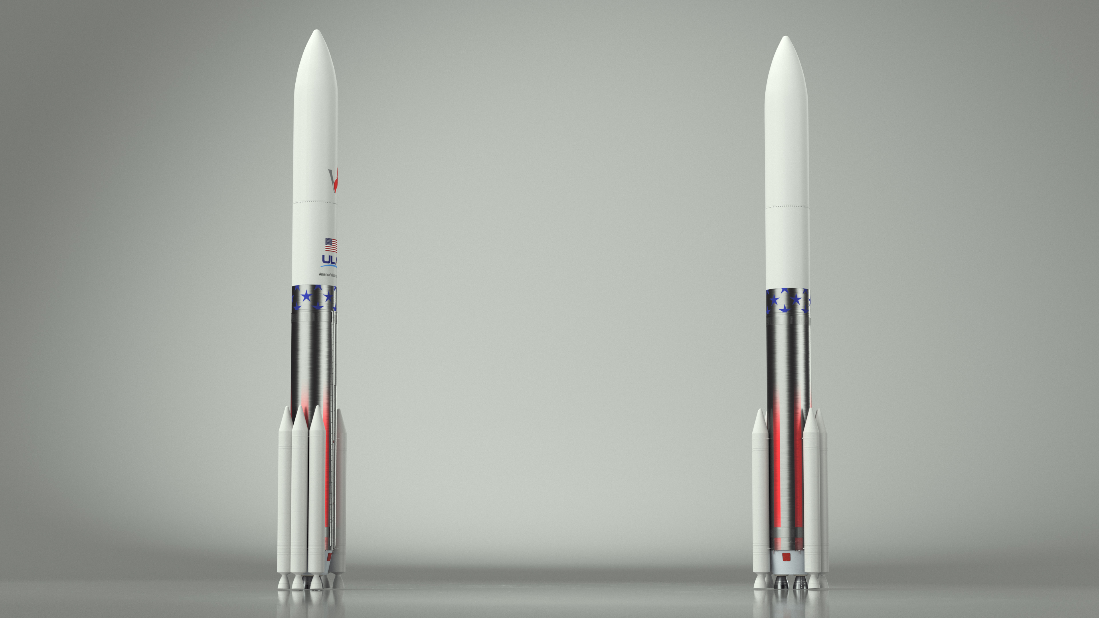 Single Core Vulcan Centaur with Six Solid Rocket Boosters 3D