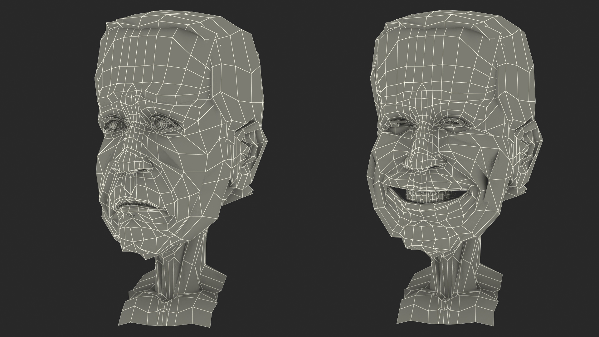 Cartoon Joe Biden Head Rigged 3D model