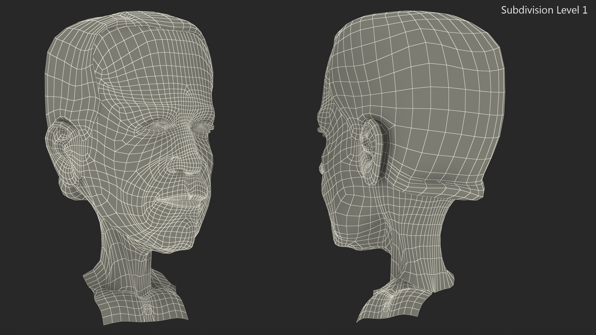 Cartoon Joe Biden Head Rigged 3D model