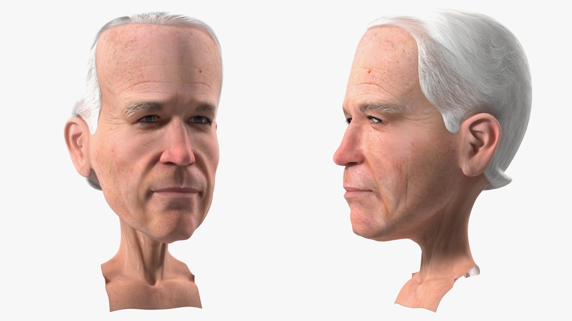 Cartoon Joe Biden Head Rigged 3D model