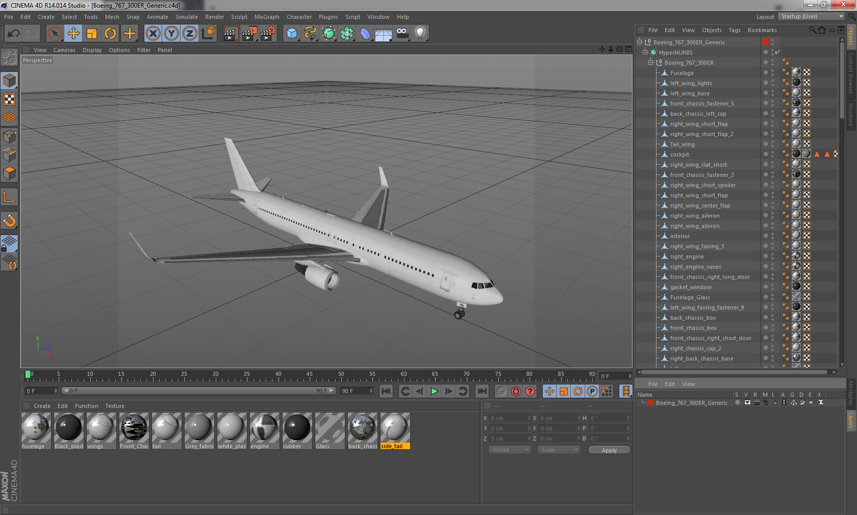 Boeing 767 300ER Generic 3D model