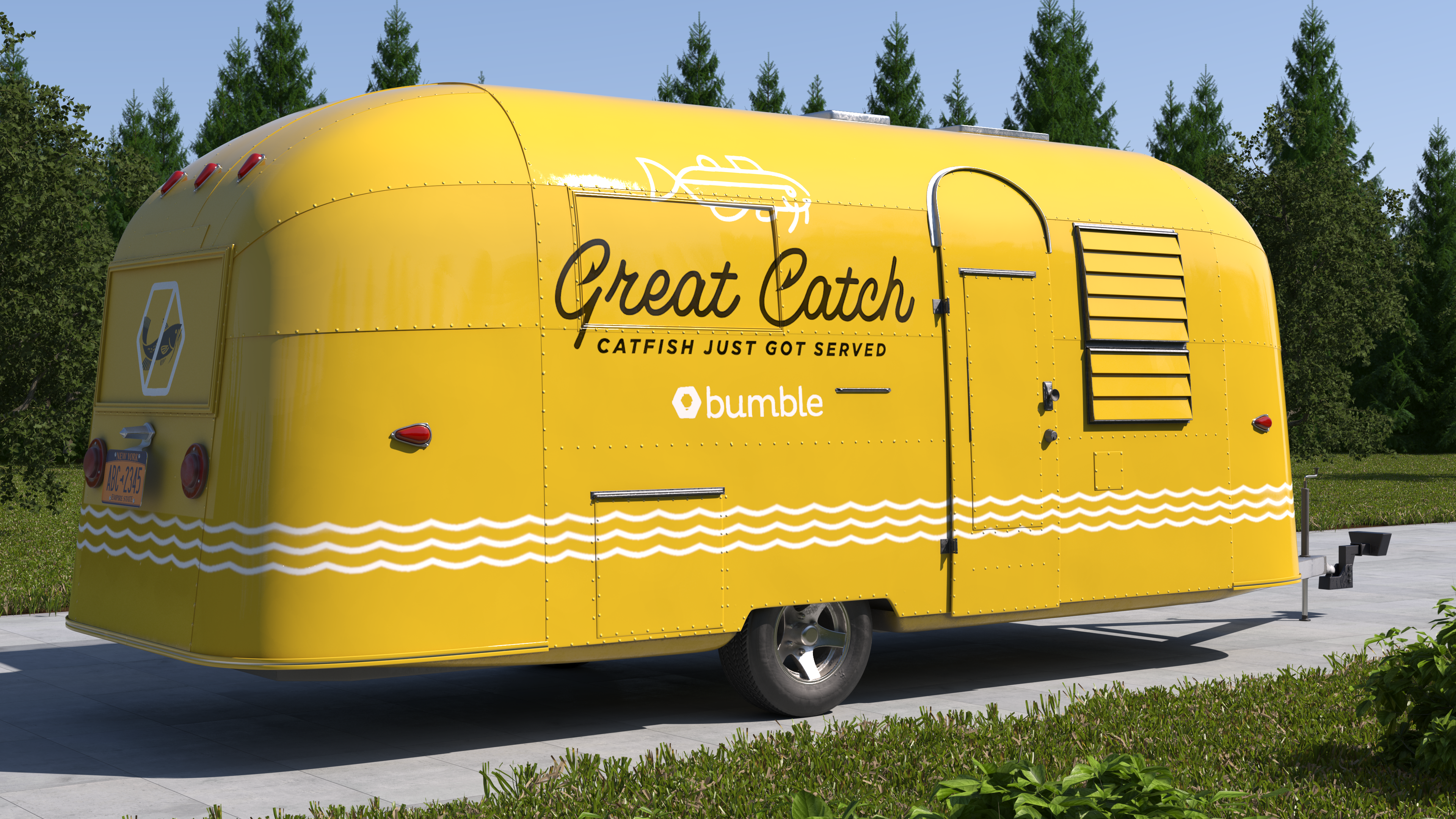 Modern Fish Food Truck Yellow, view 12