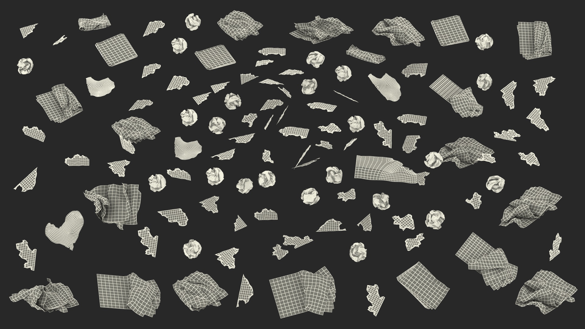3D Trash Bag Full of Paper model