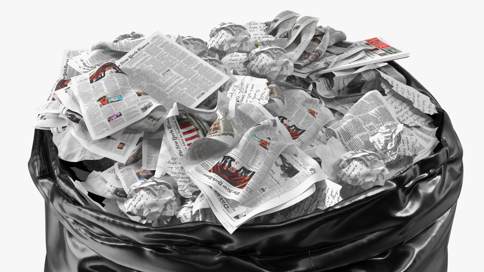 3D Trash Bag Full of Paper model