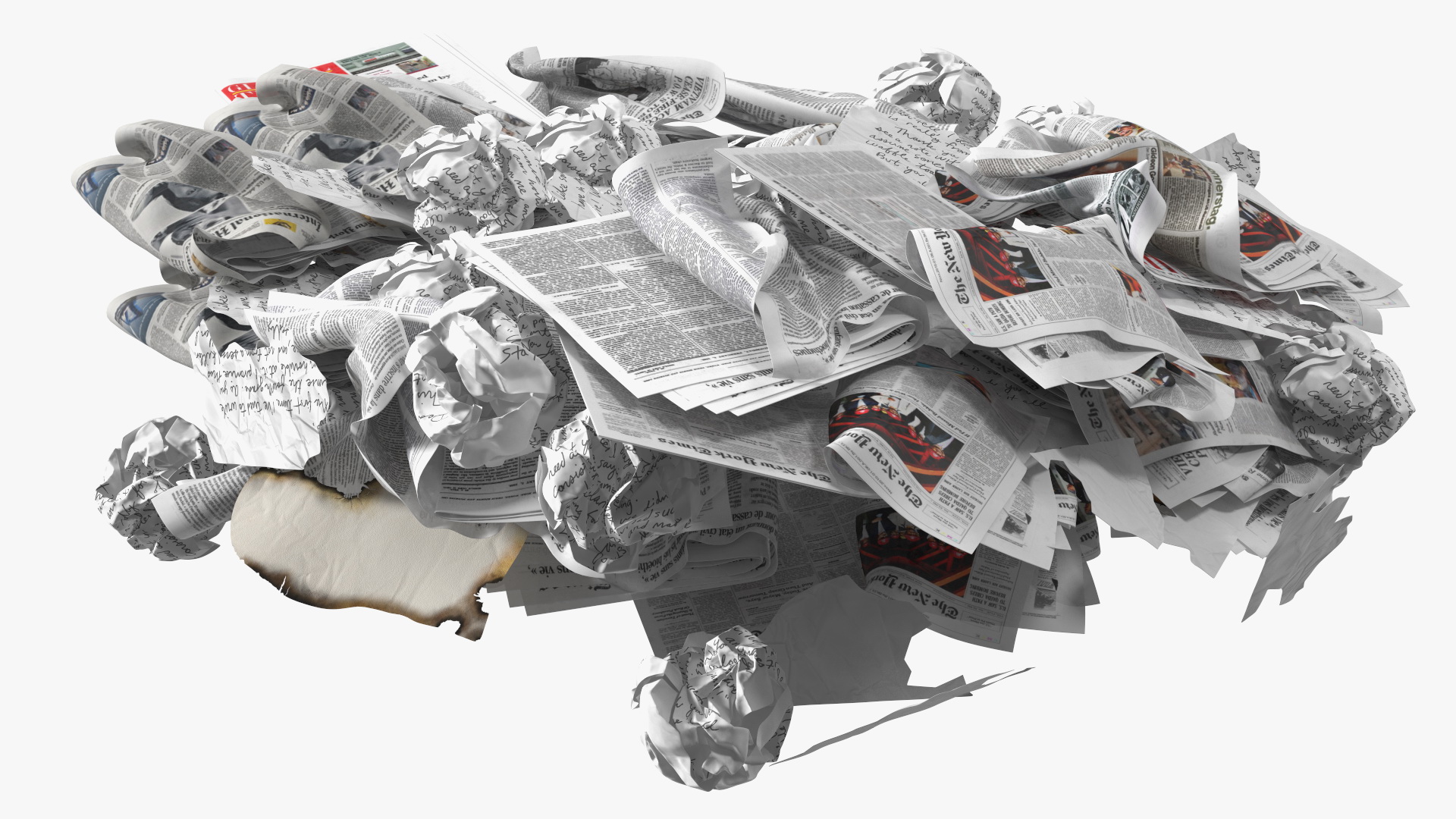 3D Trash Bag Full of Paper model