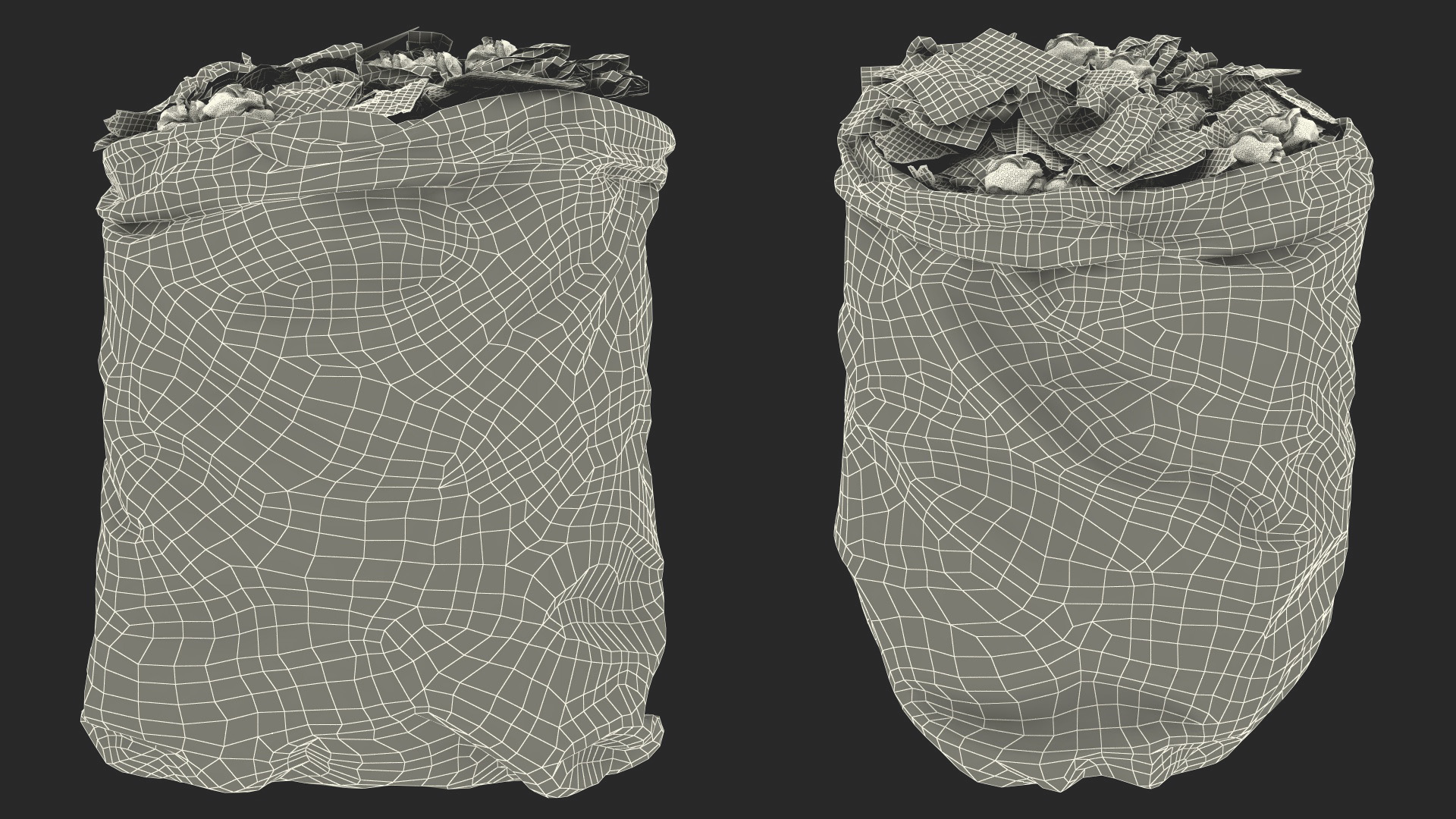 3D Trash Bag Full of Paper model