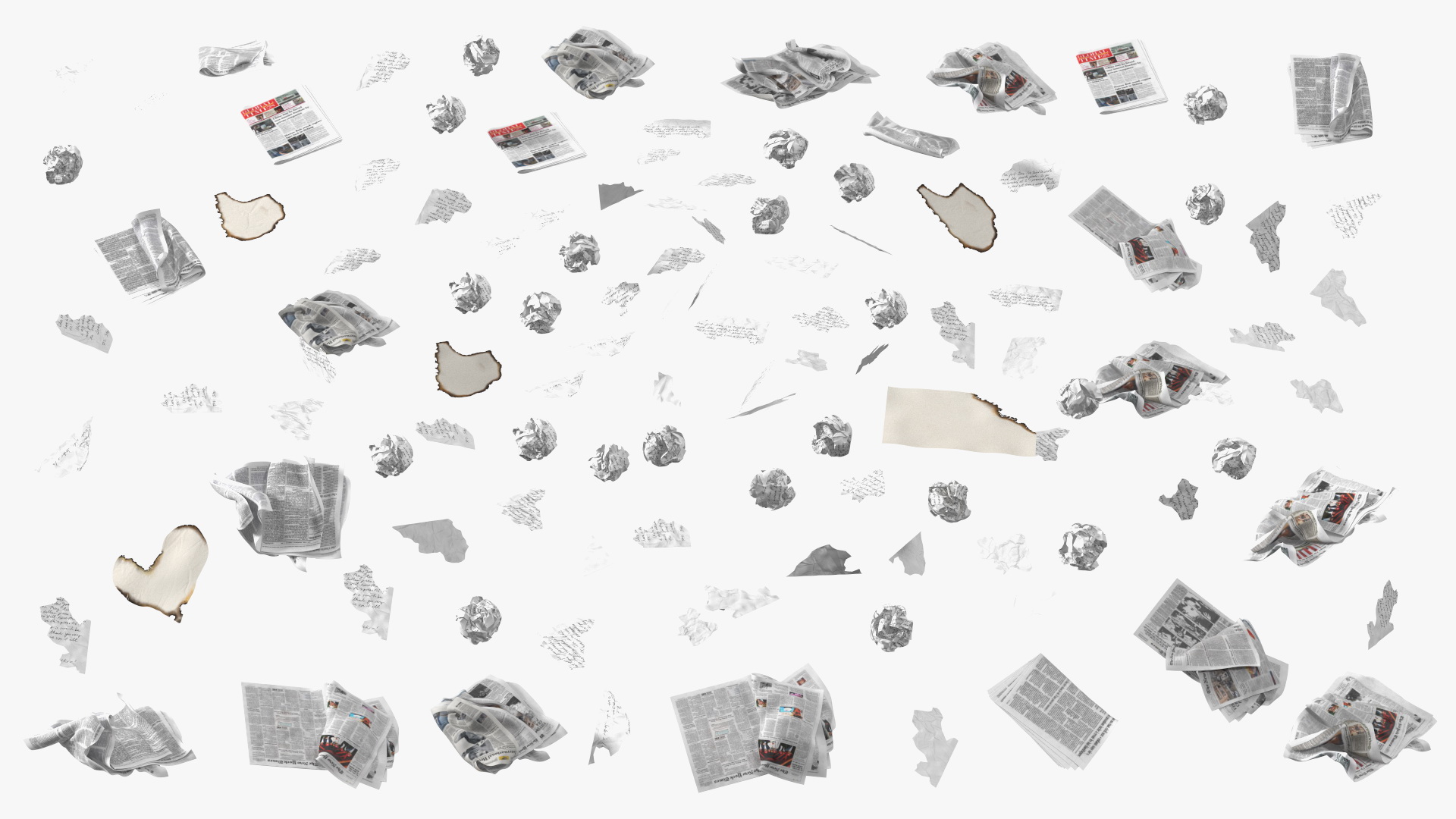 3D Trash Bag Full of Paper model
