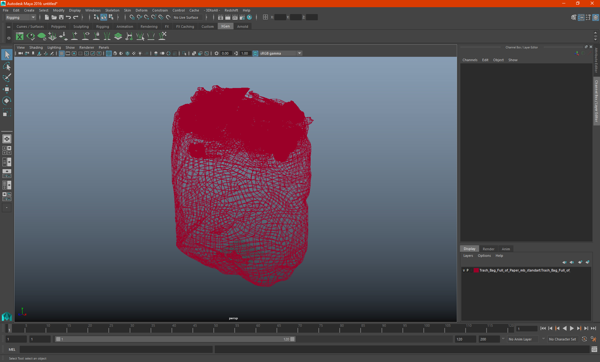 3D Trash Bag Full of Paper model