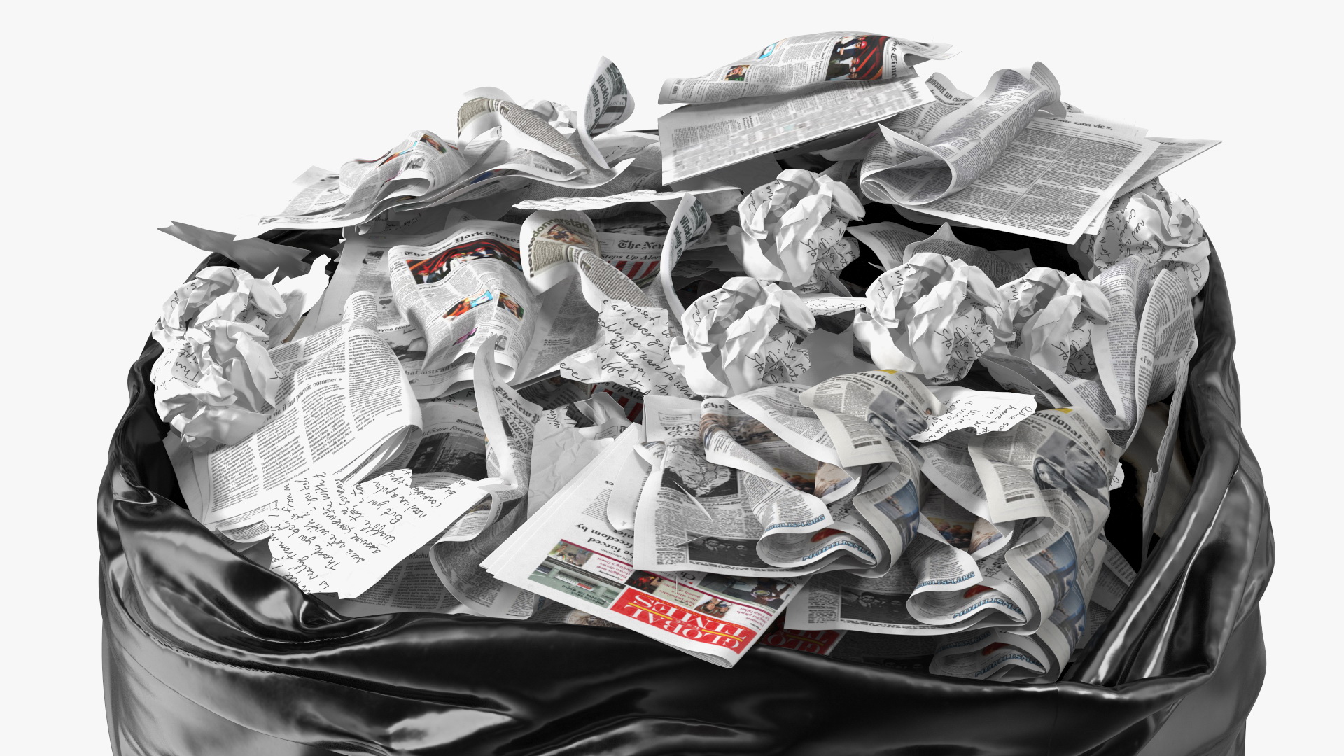 3D Trash Bag Full of Paper model