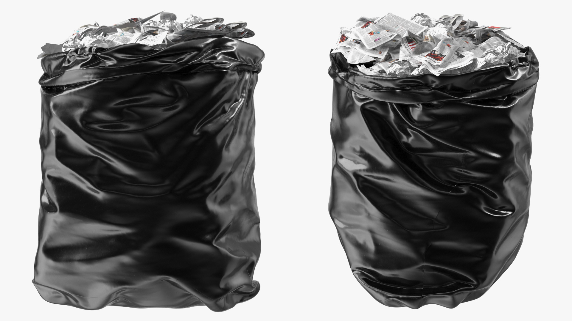 3D Trash Bag Full of Paper model