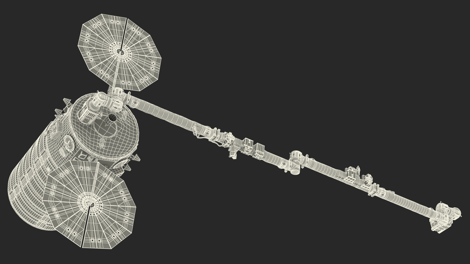 ISS Module Cygnus Spacecraft with Canadarm 3D