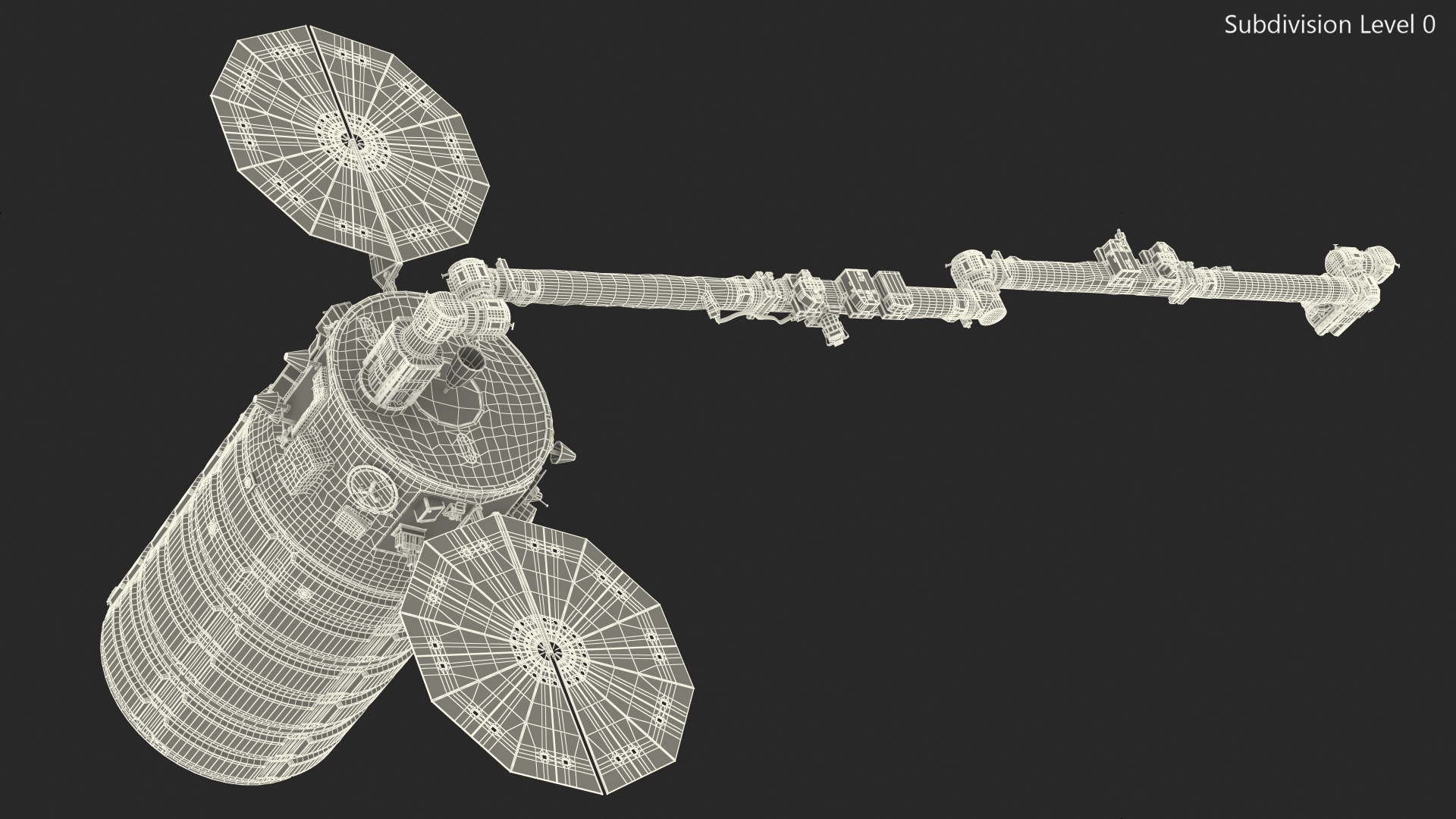ISS Module Cygnus Spacecraft with Canadarm 3D