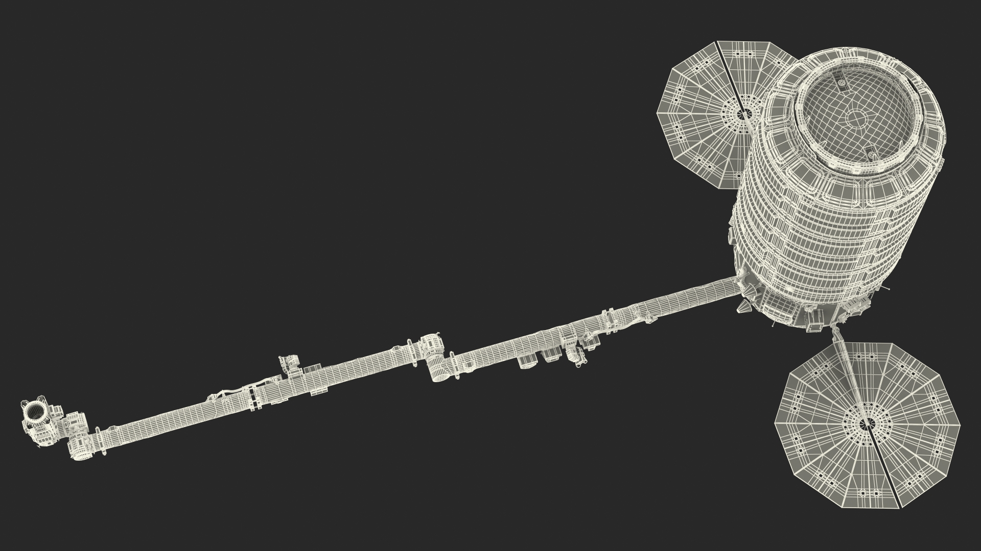 ISS Module Cygnus Spacecraft with Canadarm 3D