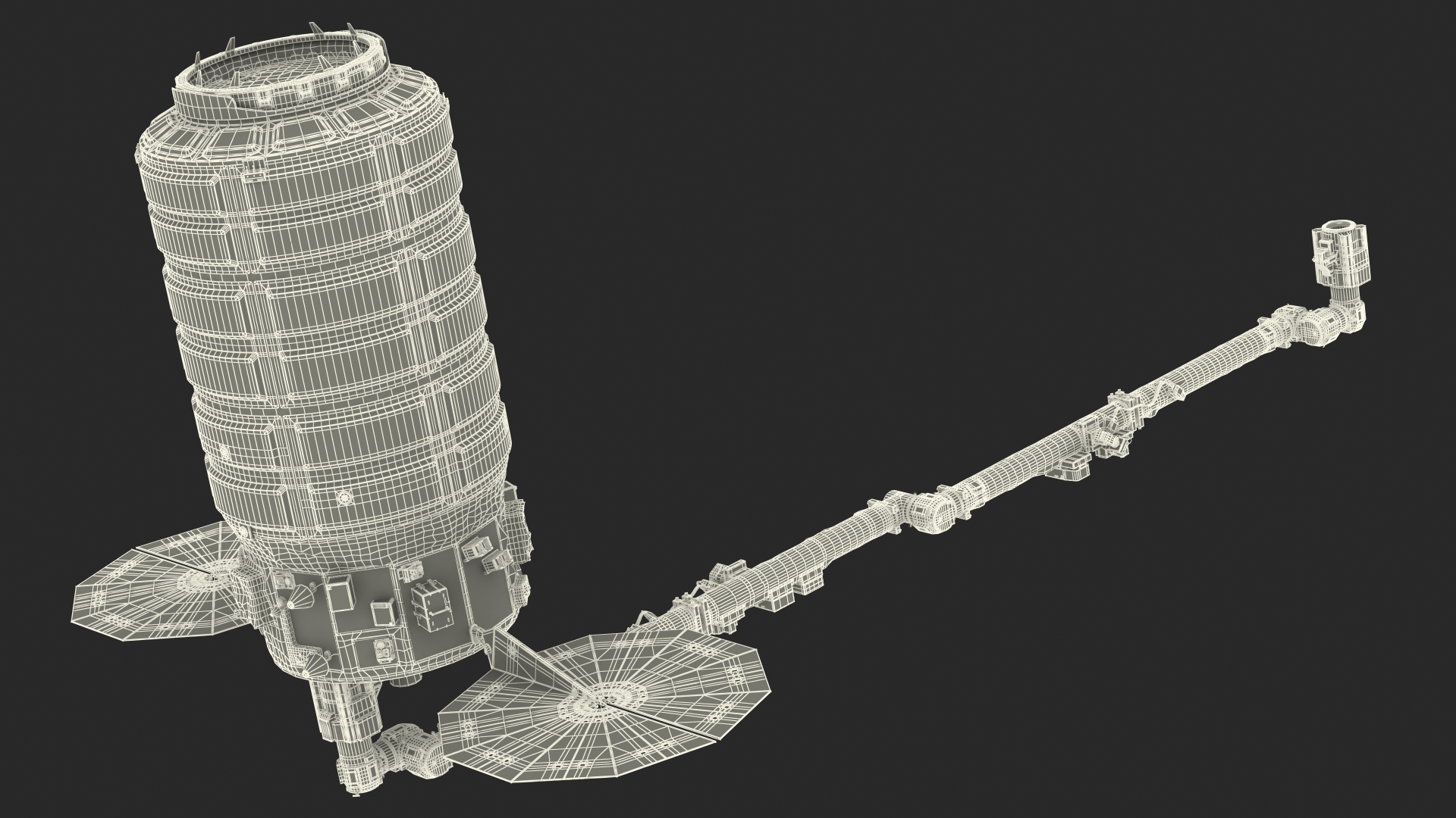 ISS Module Cygnus Spacecraft with Canadarm 3D