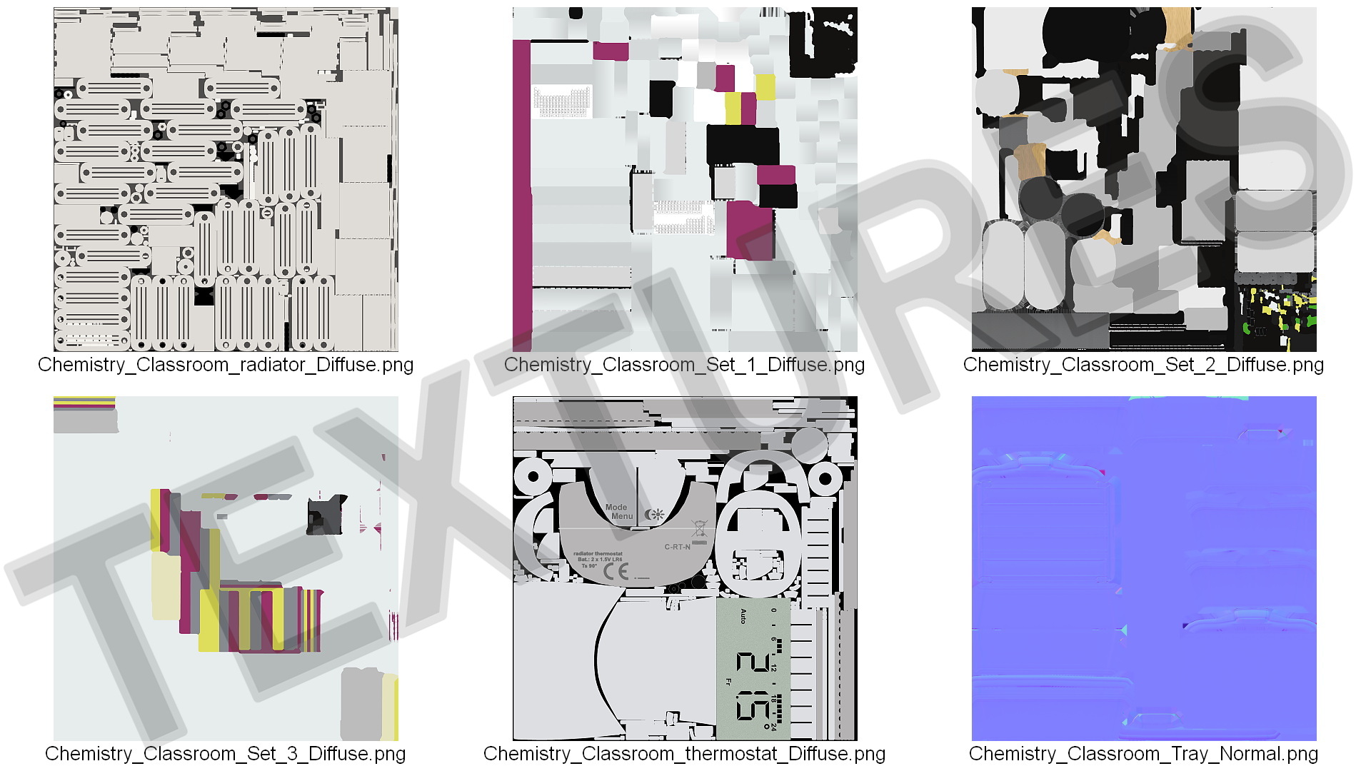 Modern Interior of the School Chemistry Classroom 3D model
