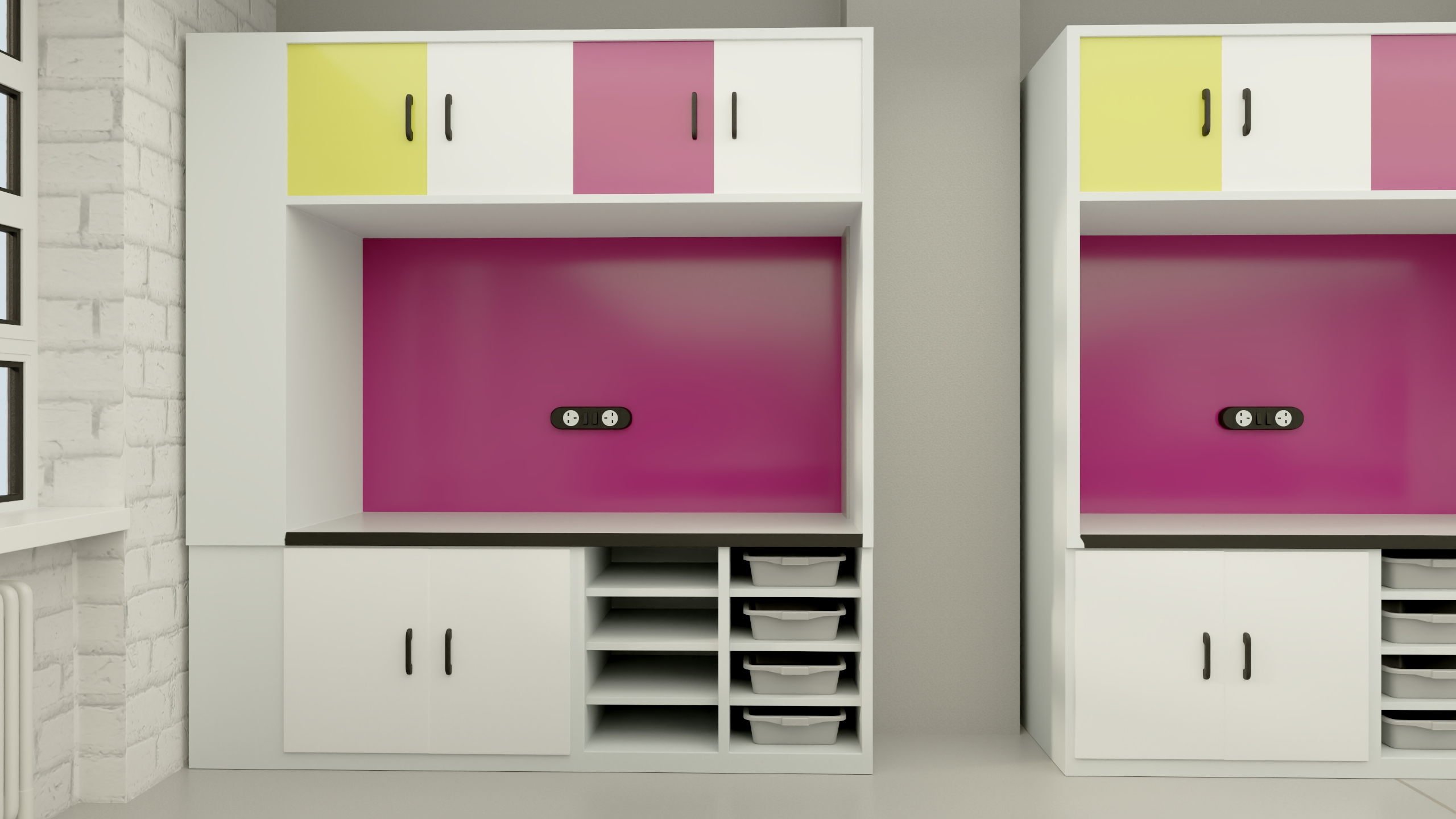 Modern Interior of the School Chemistry Classroom 3D model