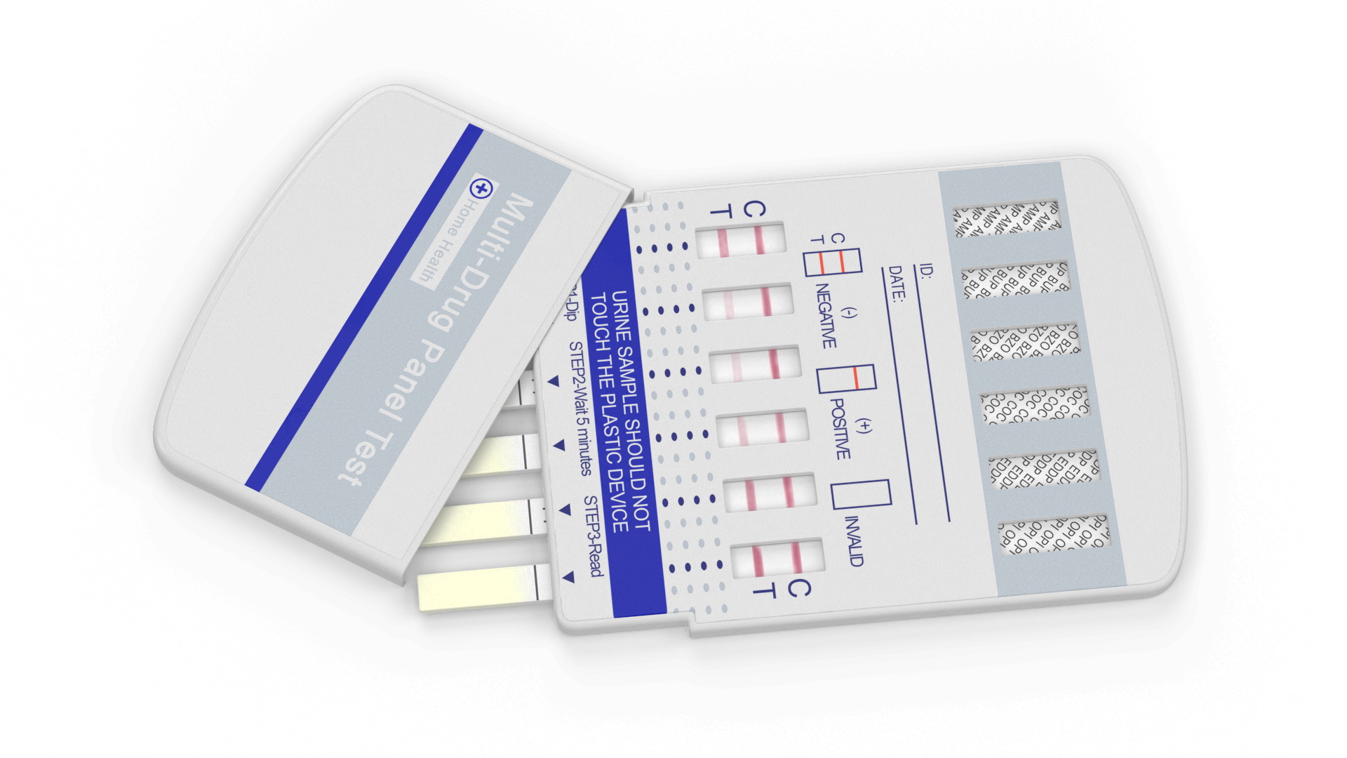 3D model One Step Drug Testing Kit Used