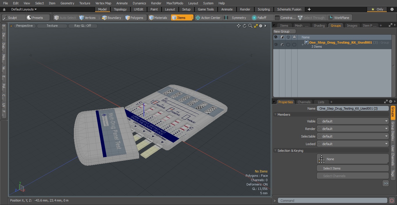 3D model One Step Drug Testing Kit Used