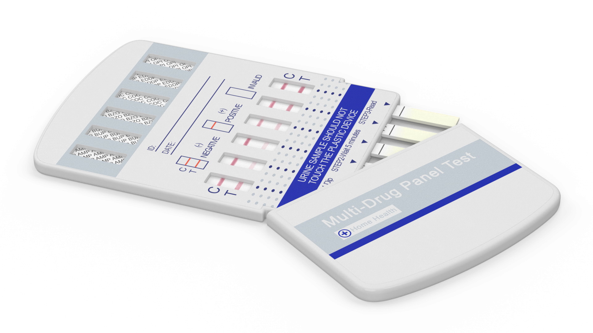 3D model One Step Drug Testing Kit Used