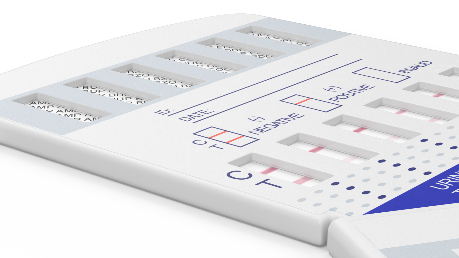 3D model One Step Drug Testing Kit Used