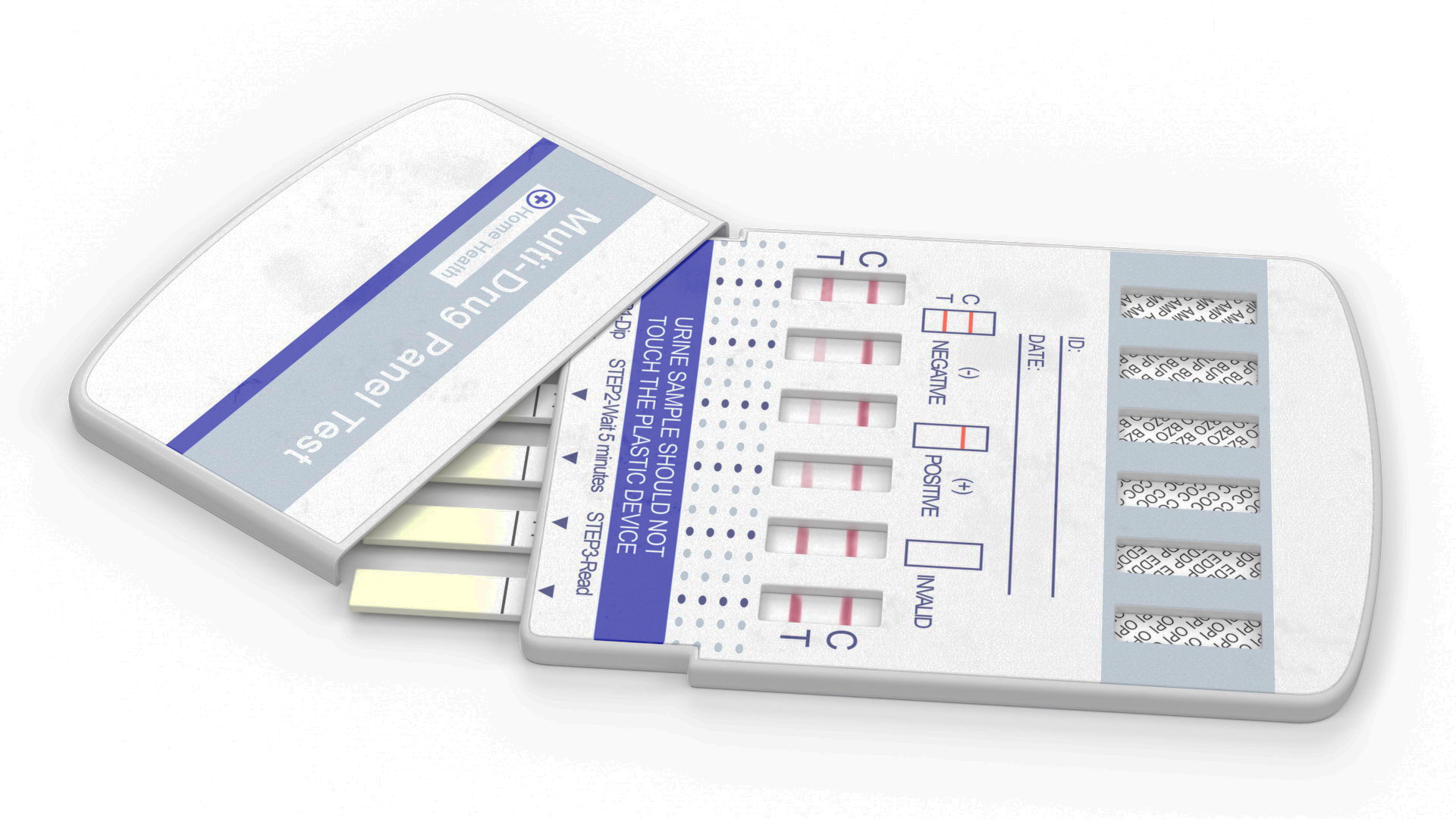 3D model One Step Drug Testing Kit Used