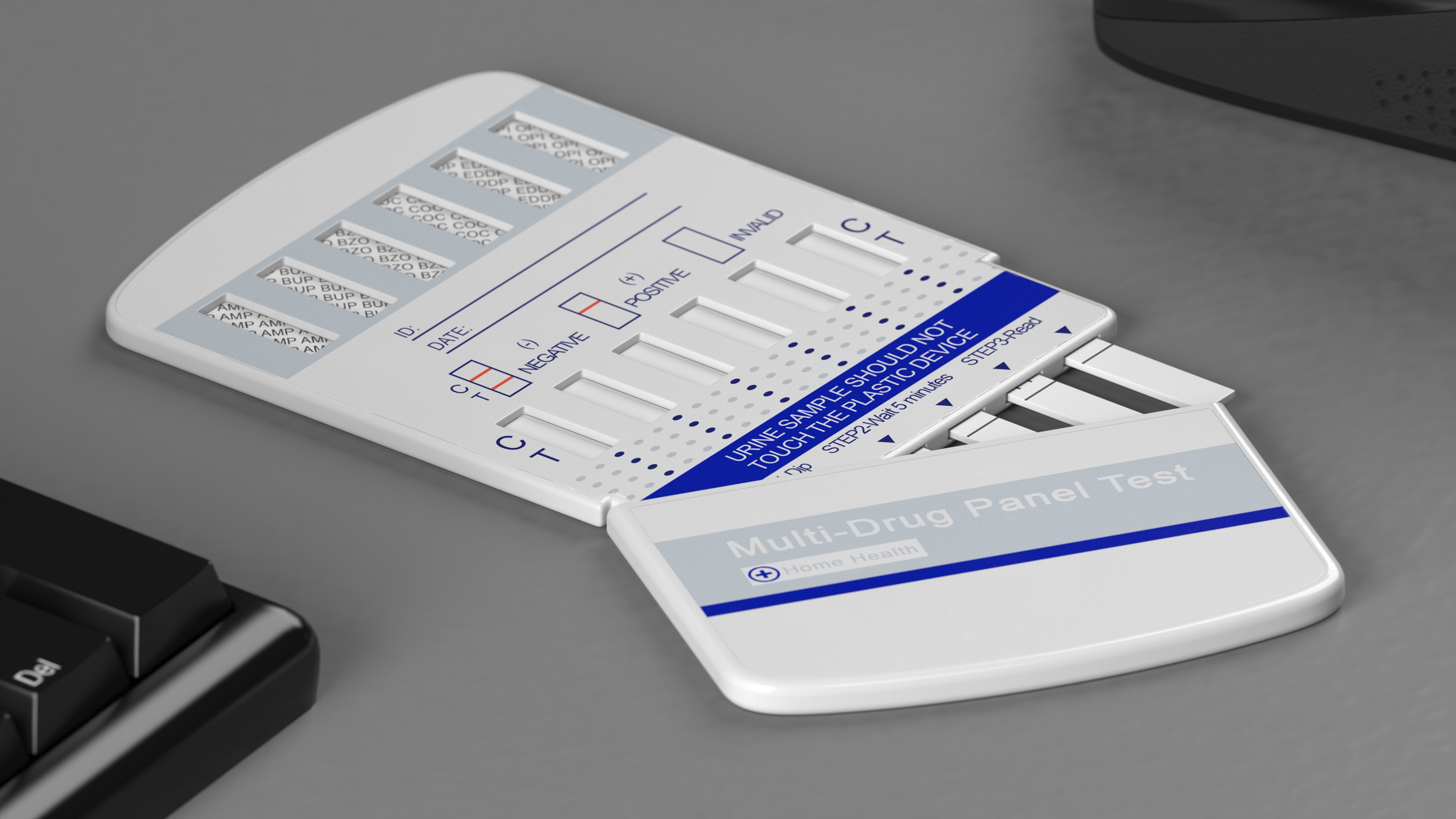 3D model One Step Drug Testing Kit Used
