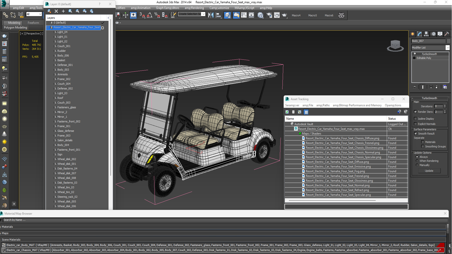 3D Resort Electric Car Yamaha Four Seat