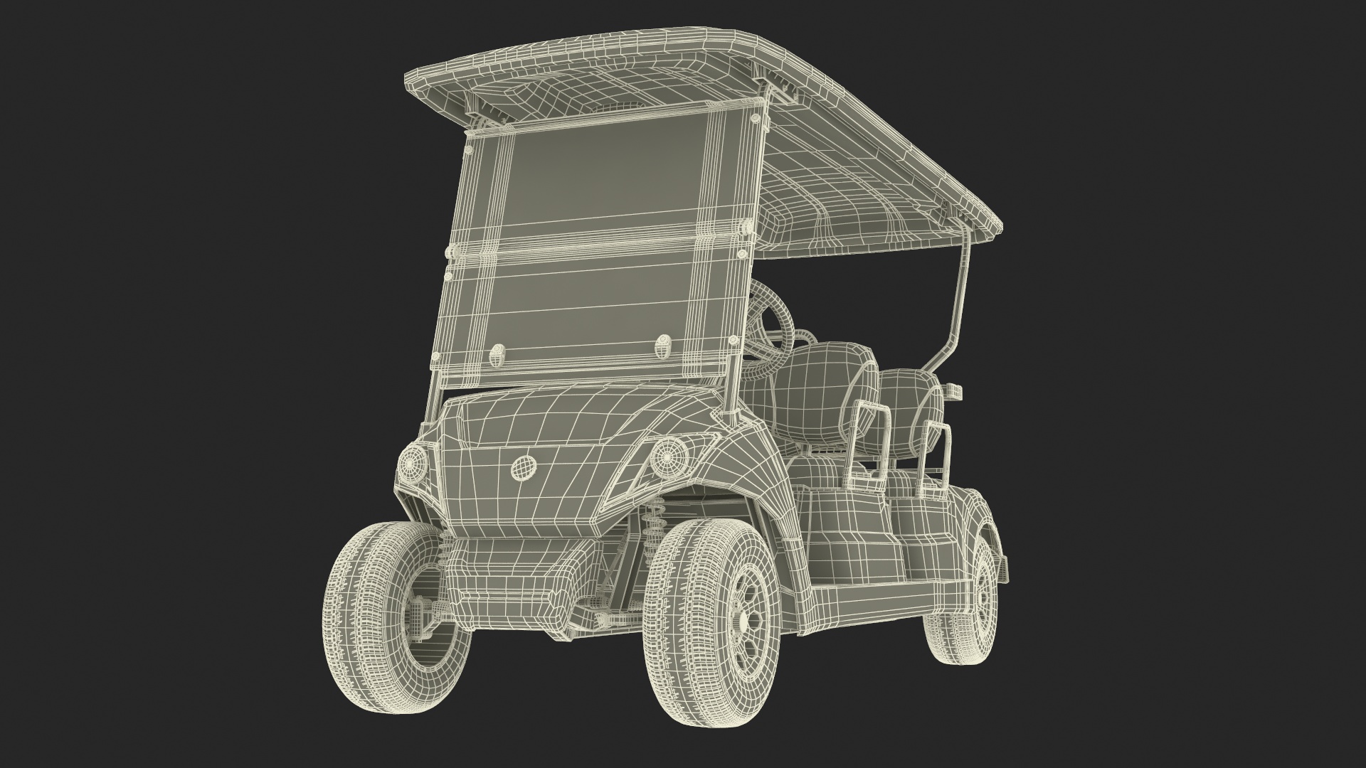 3D Resort Electric Car Yamaha Four Seat