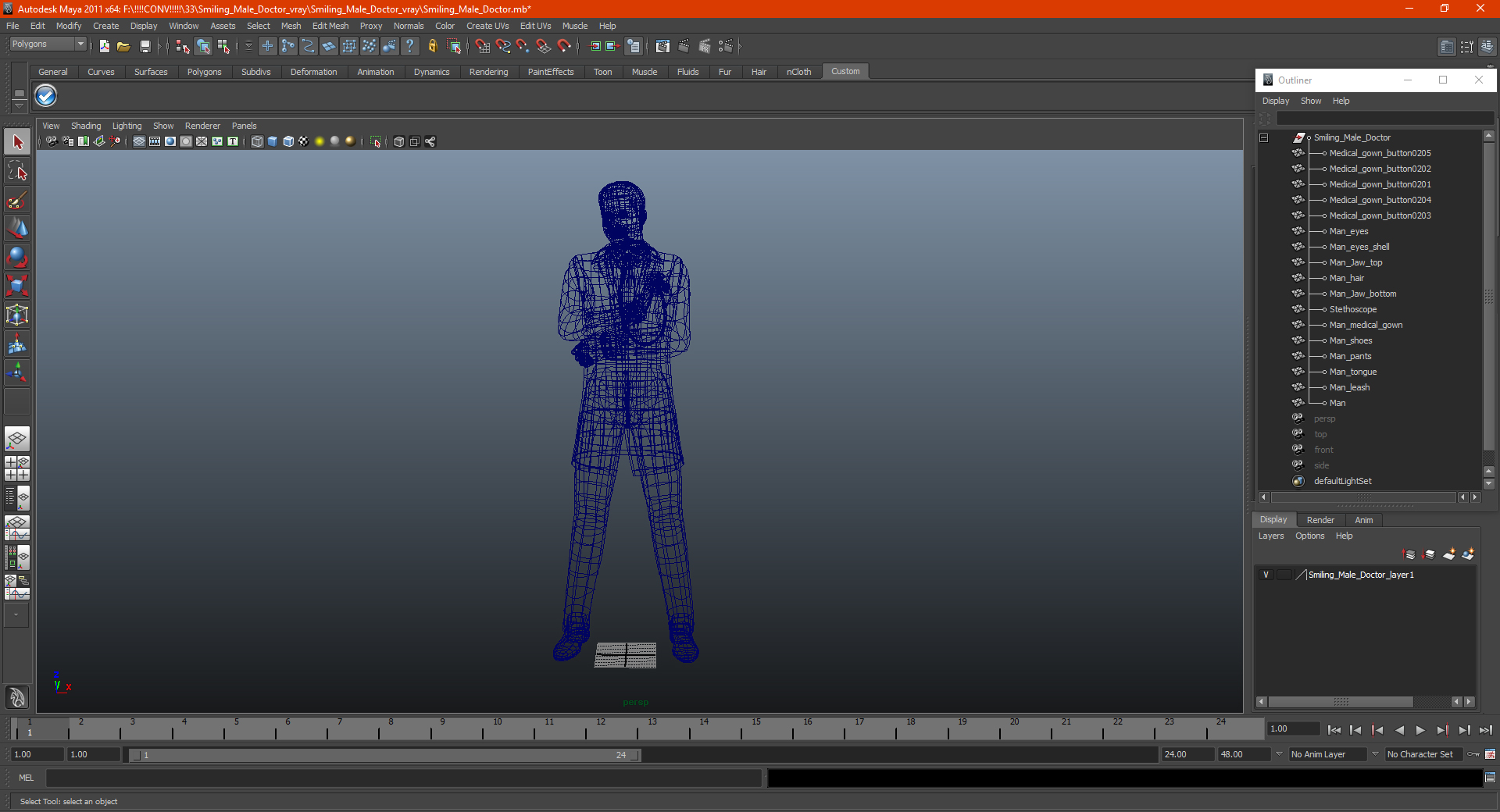 Smiling Male Doctor 3D model
