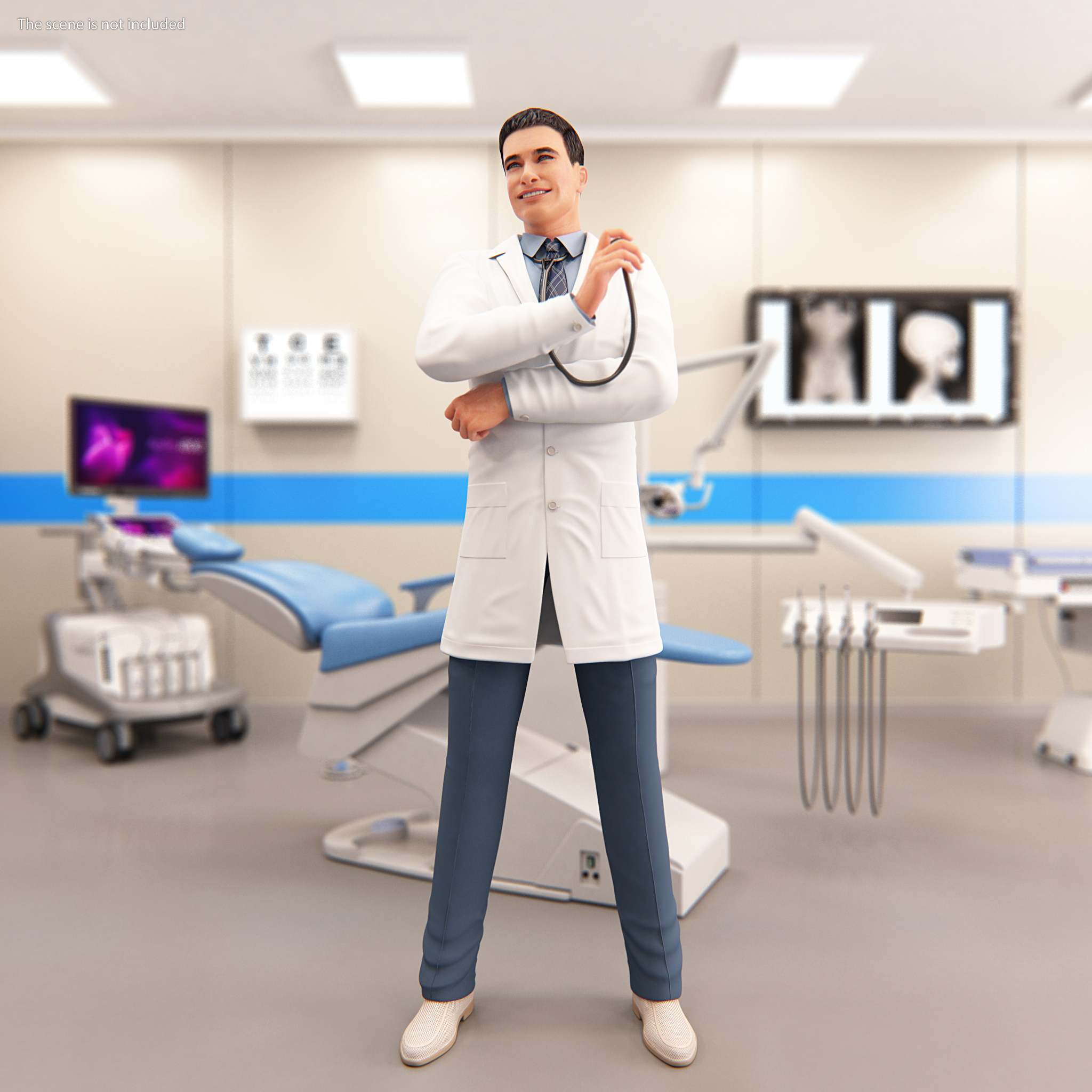 Smiling Male Doctor 3D model