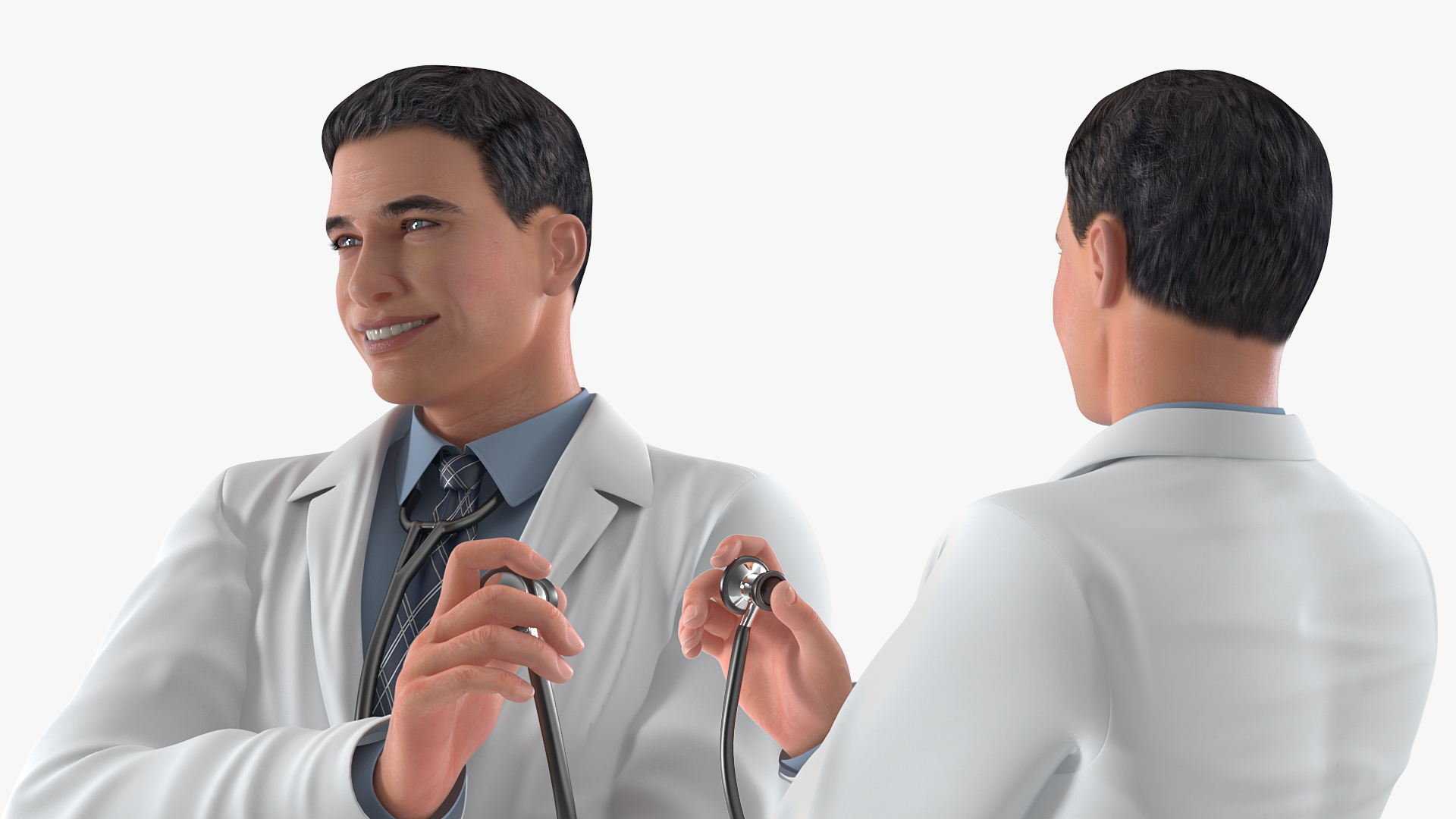 Smiling Male Doctor 3D model