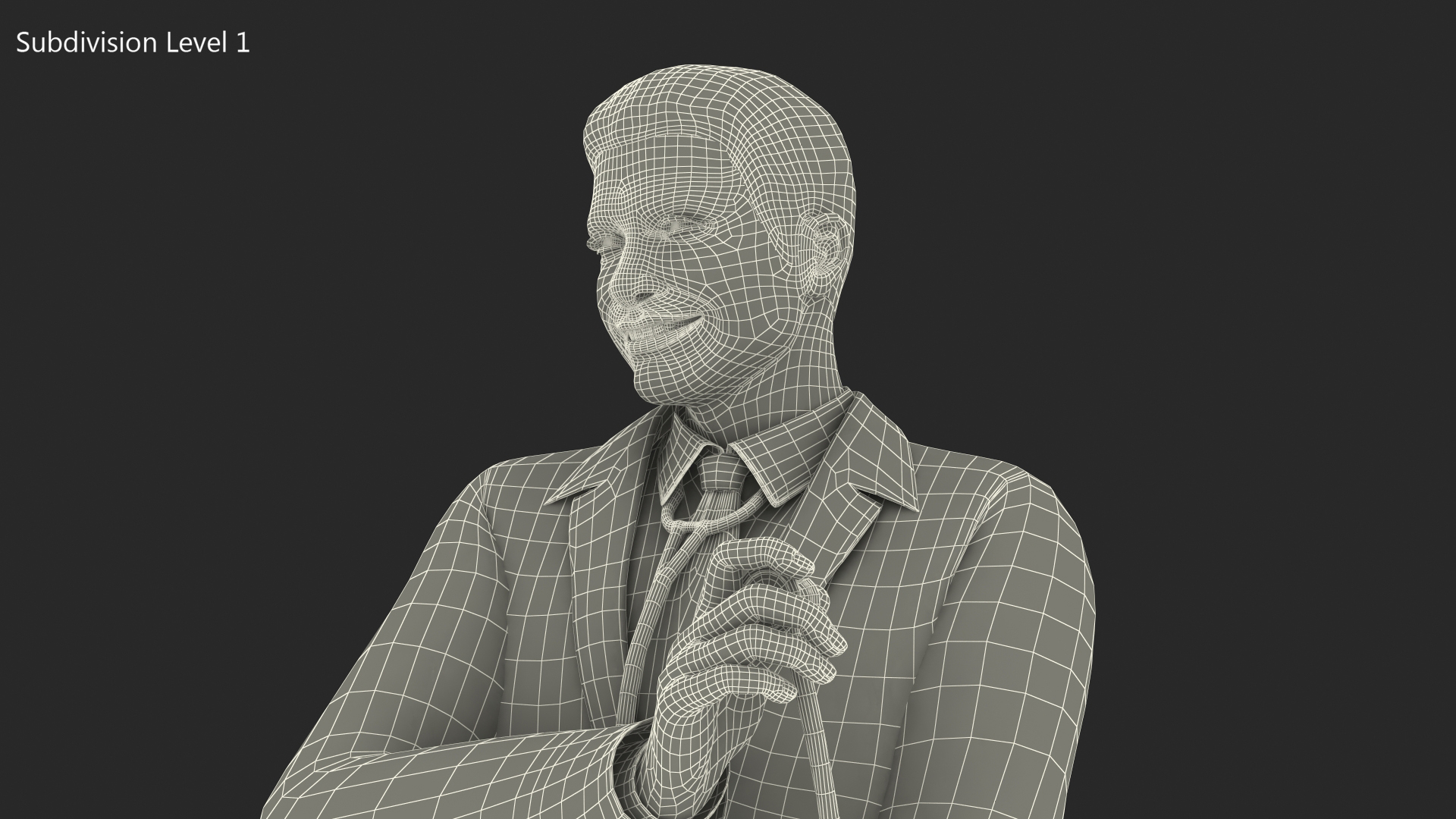 Smiling Male Doctor 3D model