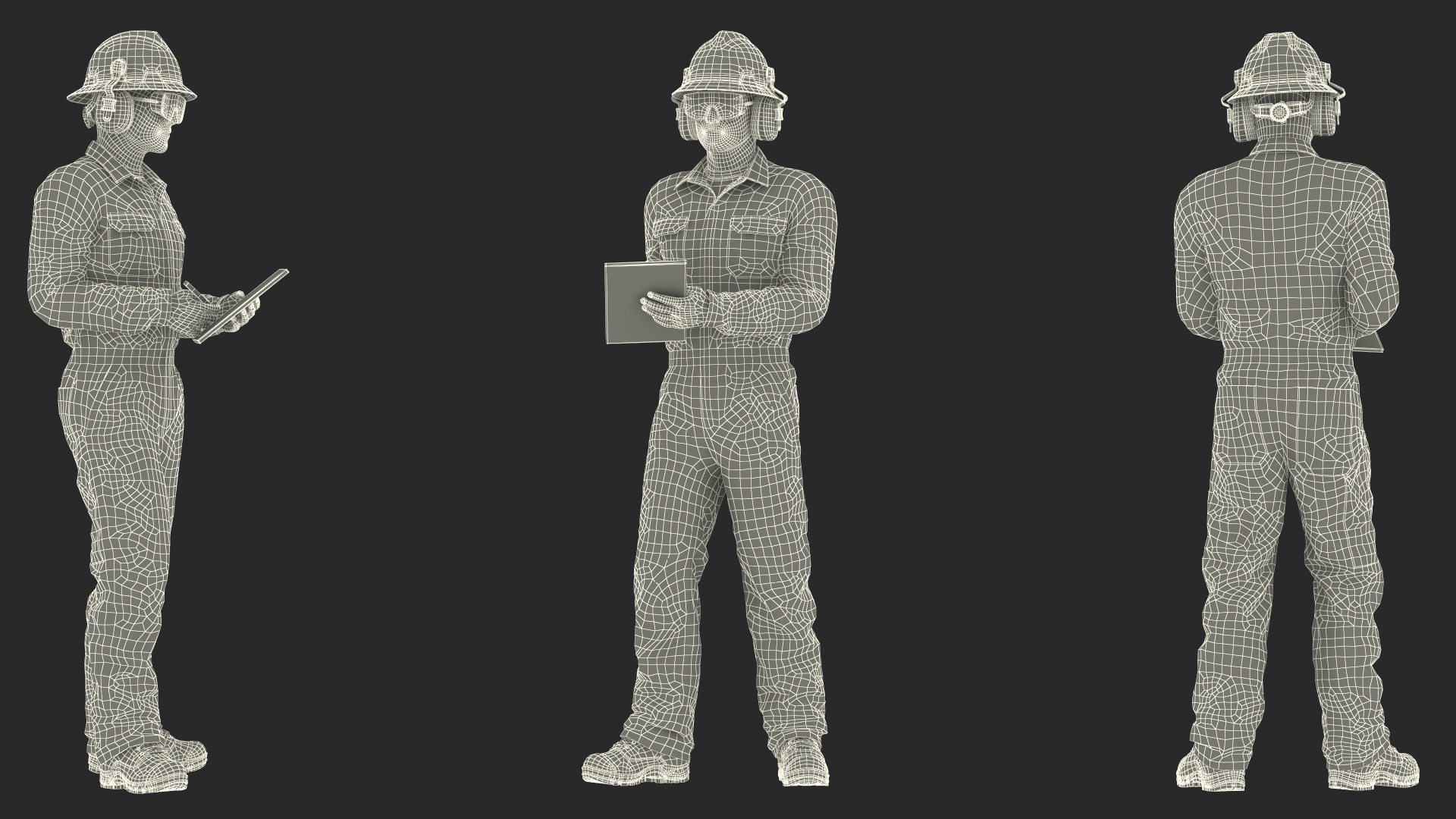 3D Engineer Takes Reading from Computer Center model