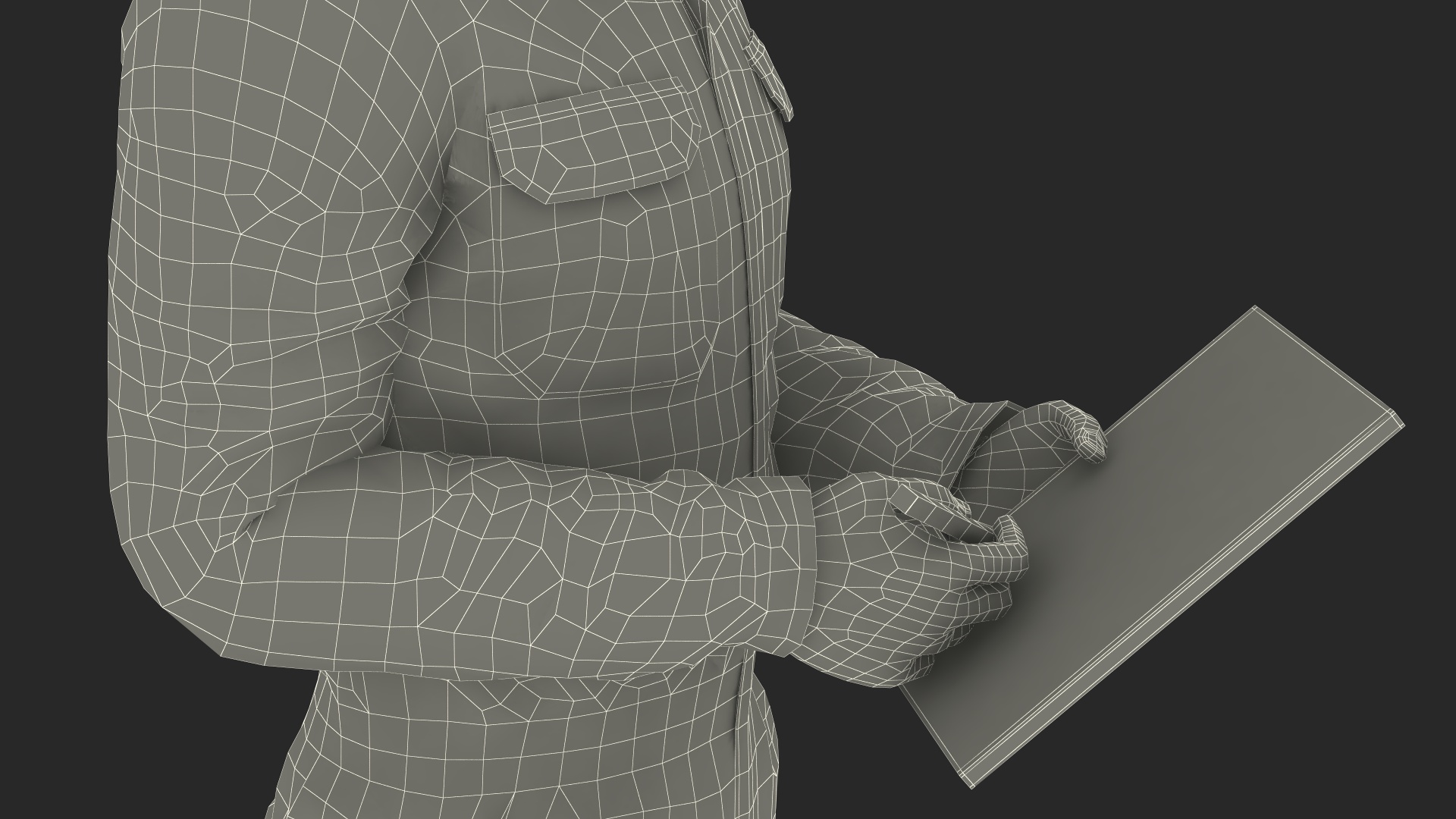 3D Engineer Takes Reading from Computer Center model