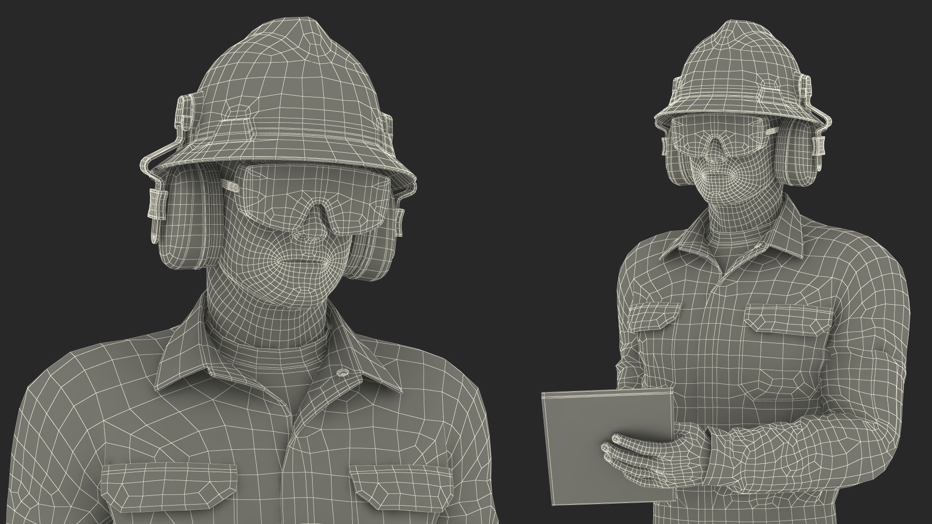 3D Engineer Takes Reading from Computer Center model