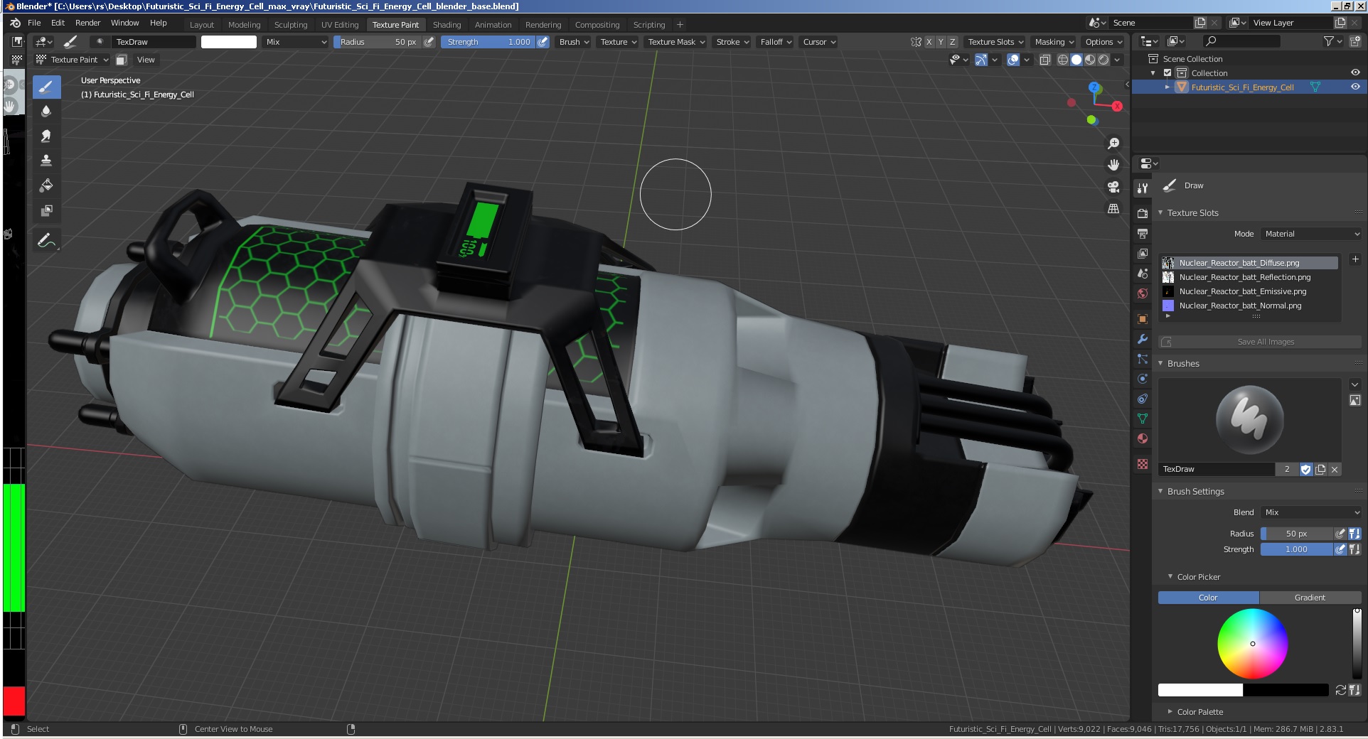 Futuristic Sci Fi Energy Cell 3D model