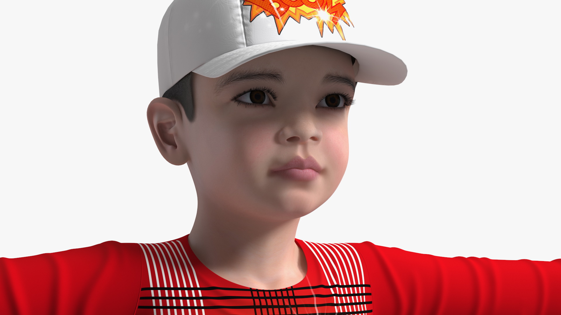 3D model Asian Child Boy Street Style T-pose