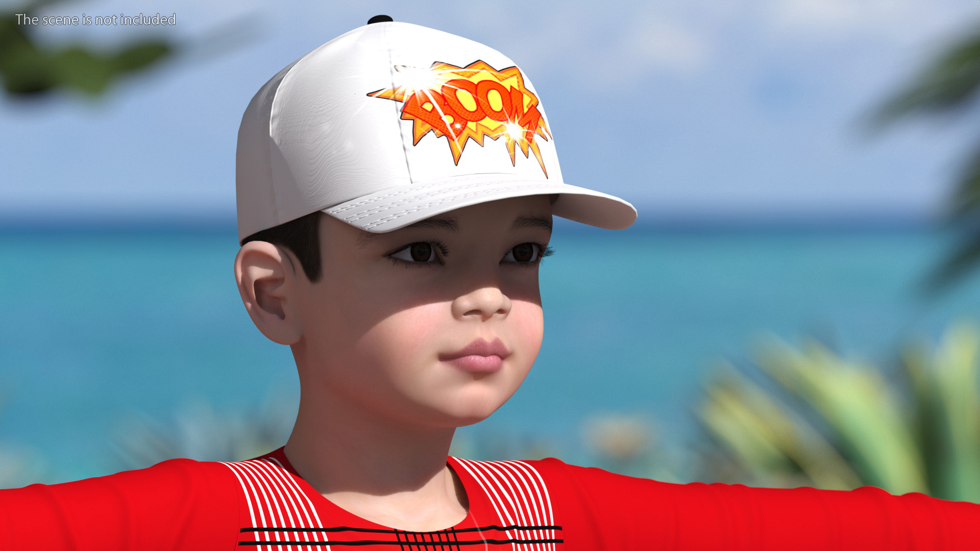 3D model Asian Child Boy Street Style T-pose