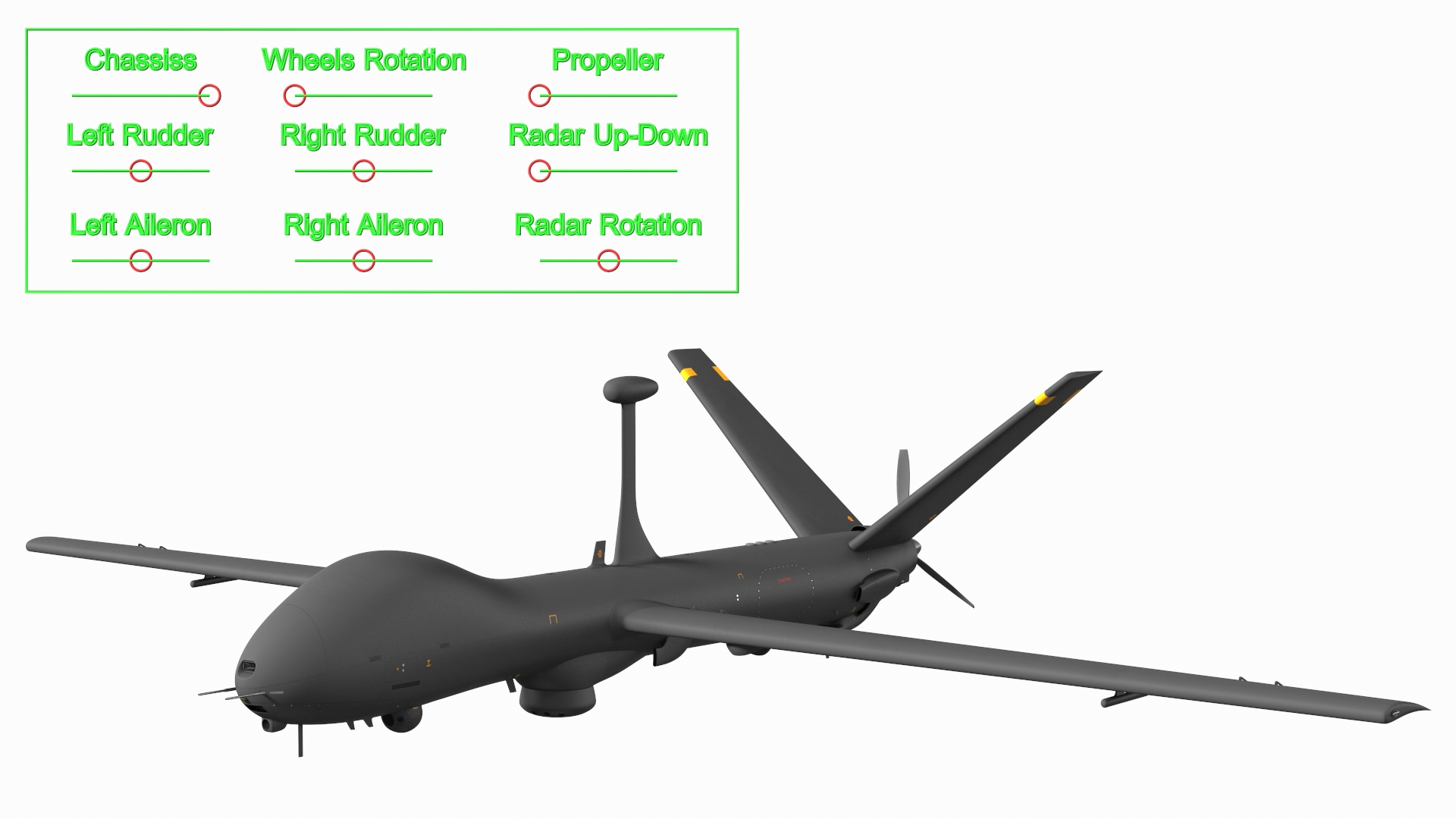 Multi Payload UAV Rigged 3D model
