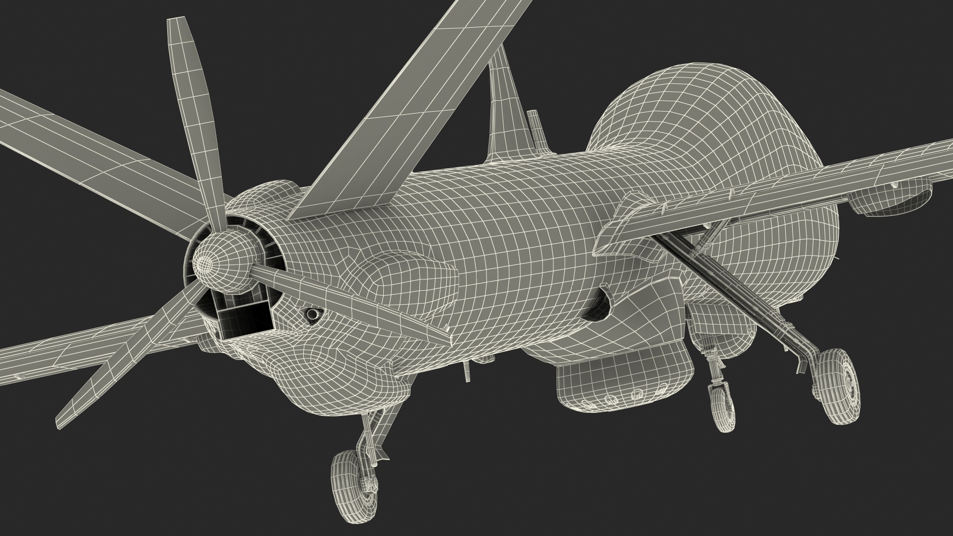 Multi Payload UAV Rigged 3D model