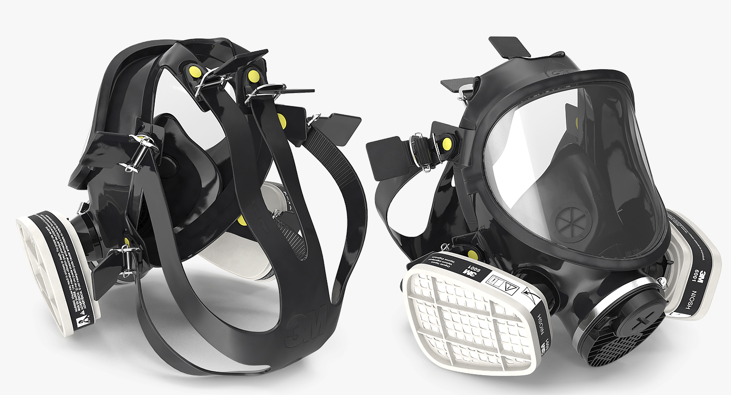3M 7000 Series Silicone Respirator 3D model